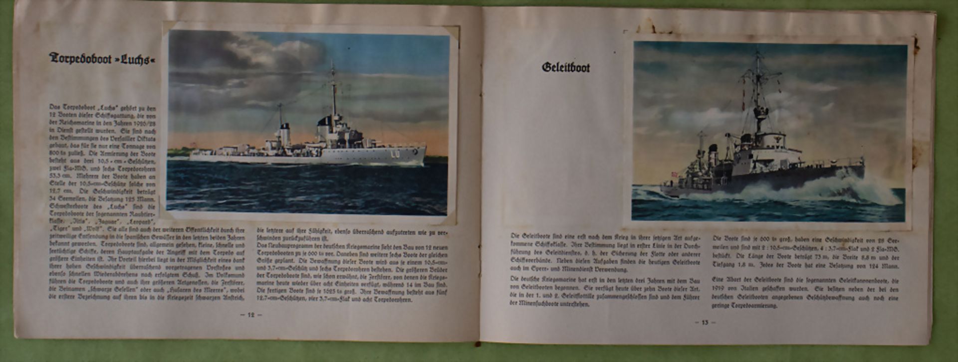 Sammelbilderalbum 'Unsere Kriegsflotte' / A collection picture album 'Our Navy', Drittes Reich ... - Image 2 of 2