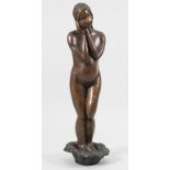 Monogrammist, 'Stehender Mädchenakt' / A bronze sculpture of a nude girl, Frankreich, nach 1979