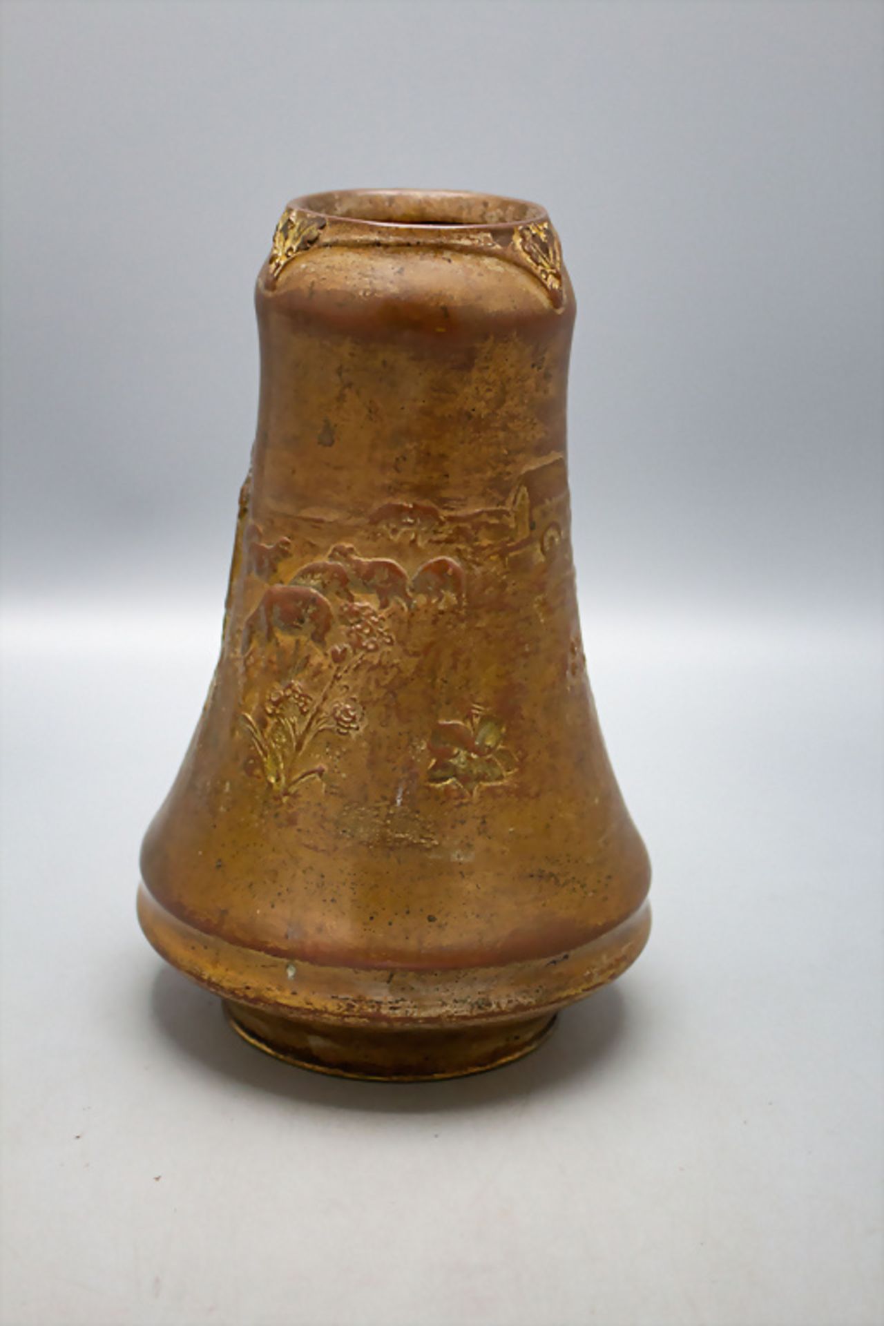 Charles KORSCHANN (1872-1942), Jugendstil Bronze Vase / An Art Nouveau bronze vase, um 1900 - Bild 2 aus 5
