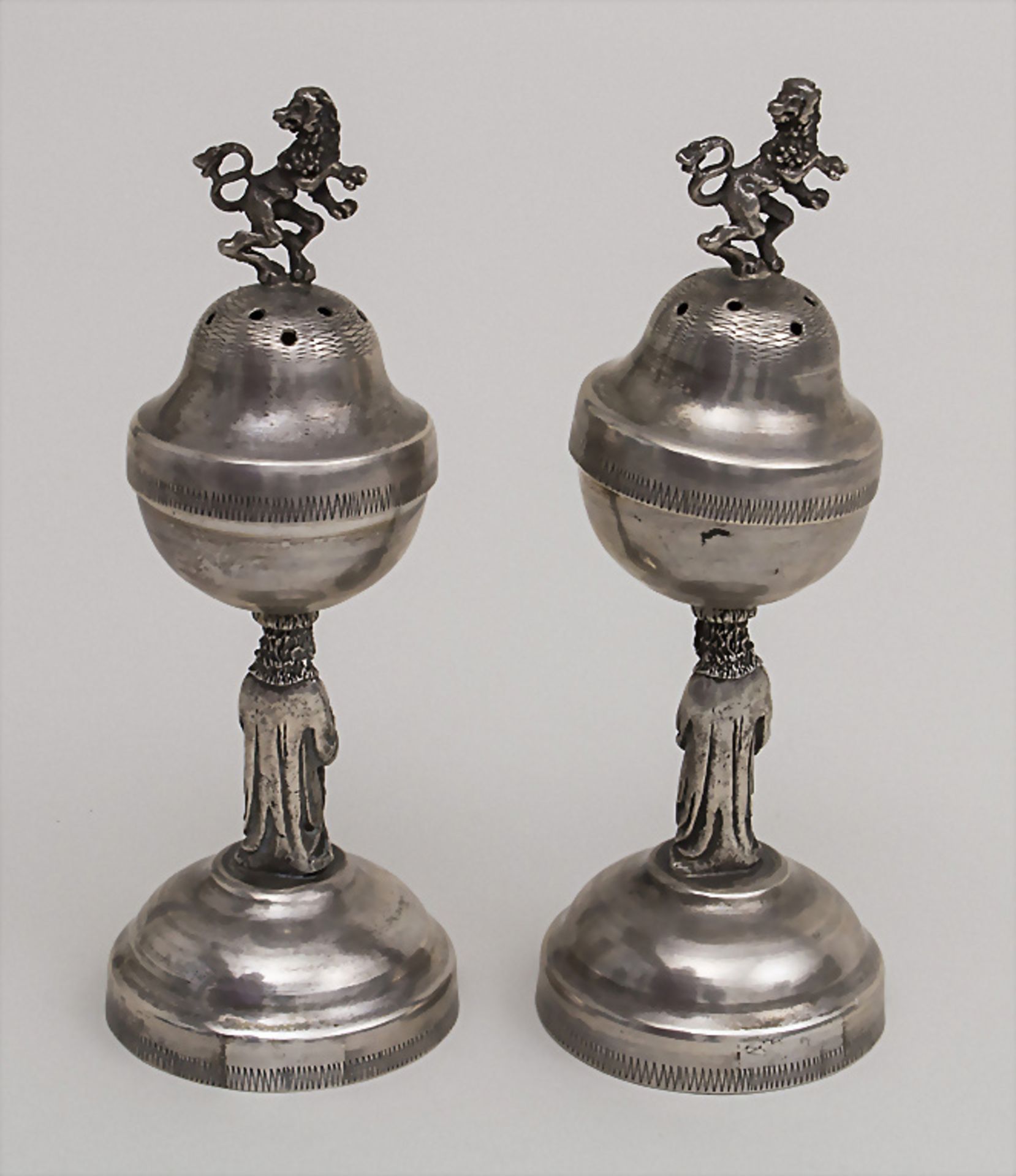 Paar Besaminbüchsen / A pair of silver besamin boxes, Russland / Russia, 1891 - Bild 2 aus 3