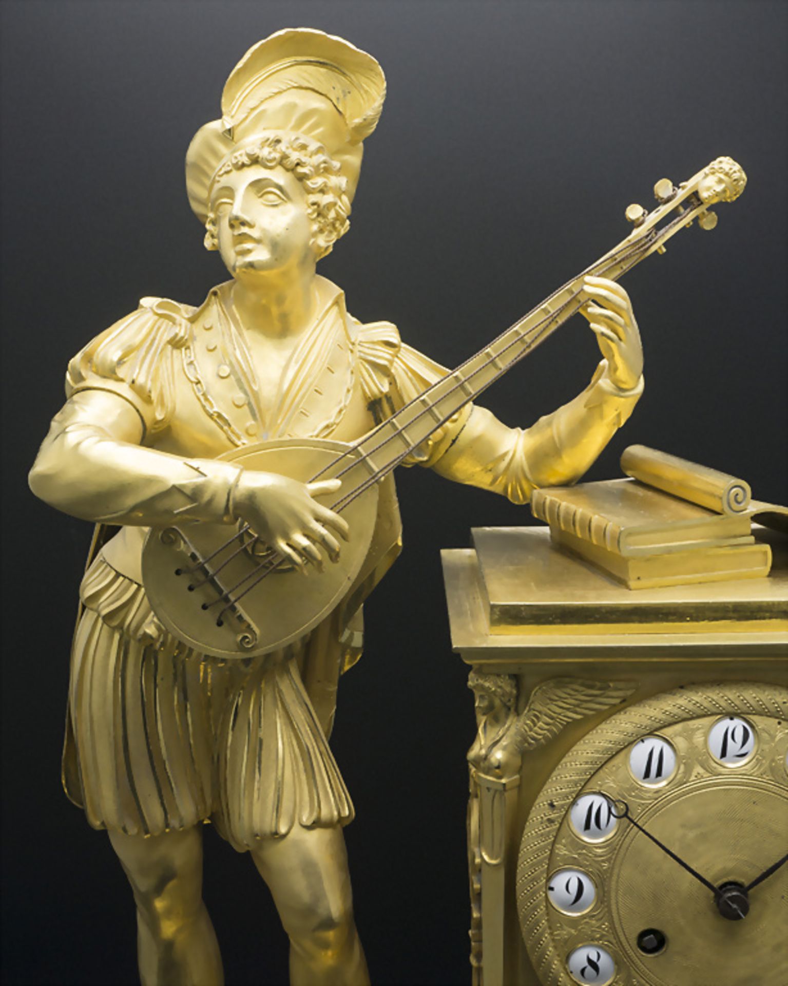 Bronze Pendule Époque Restauration / An ormolu mantel clock, Frankreich, um 1820 - Image 2 of 8