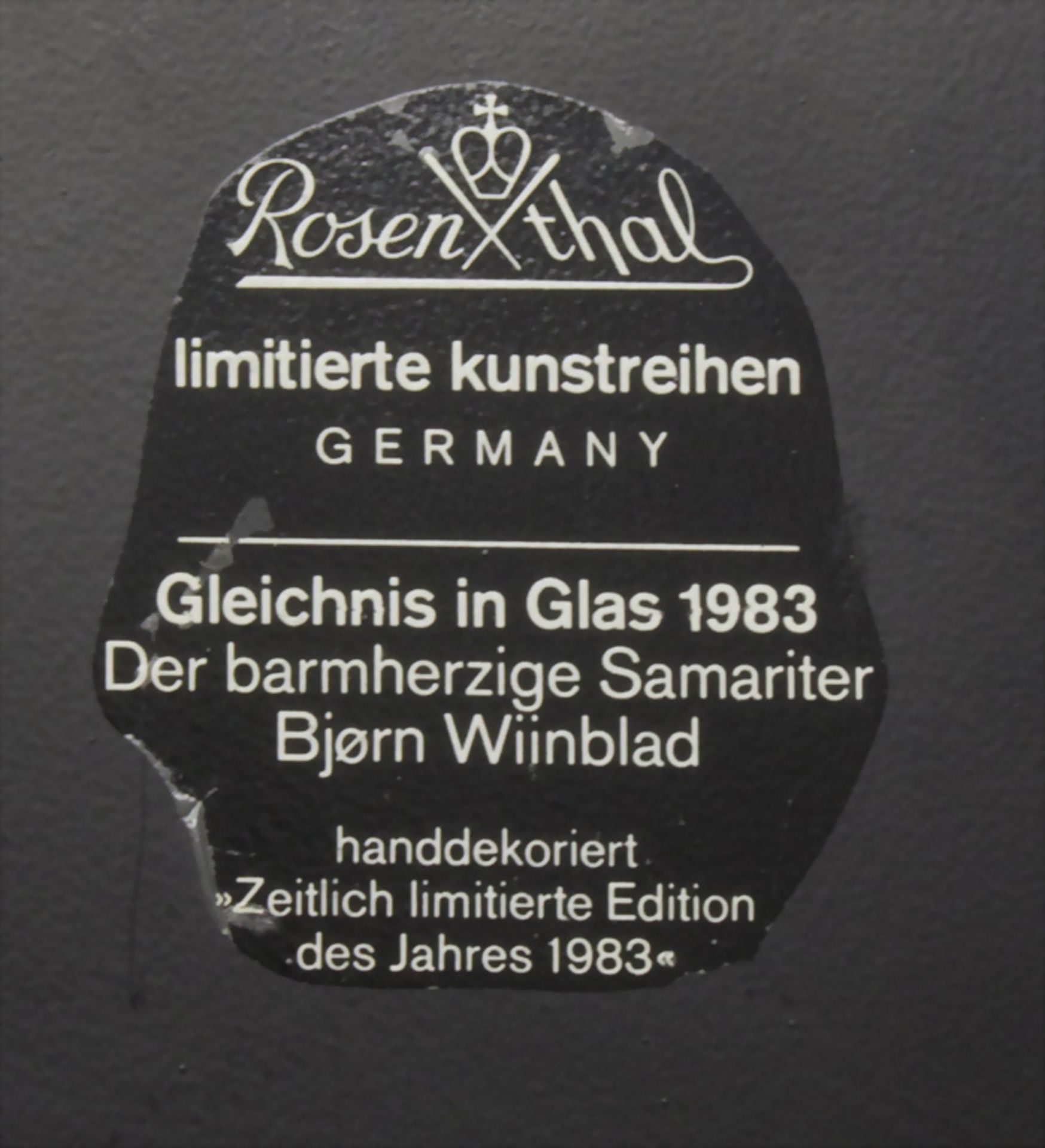 Björn Wiinblad, 'Der barmherzige Samariter', Wand-Kunstobjekt für Rosenthal, 1983 - Image 5 of 5