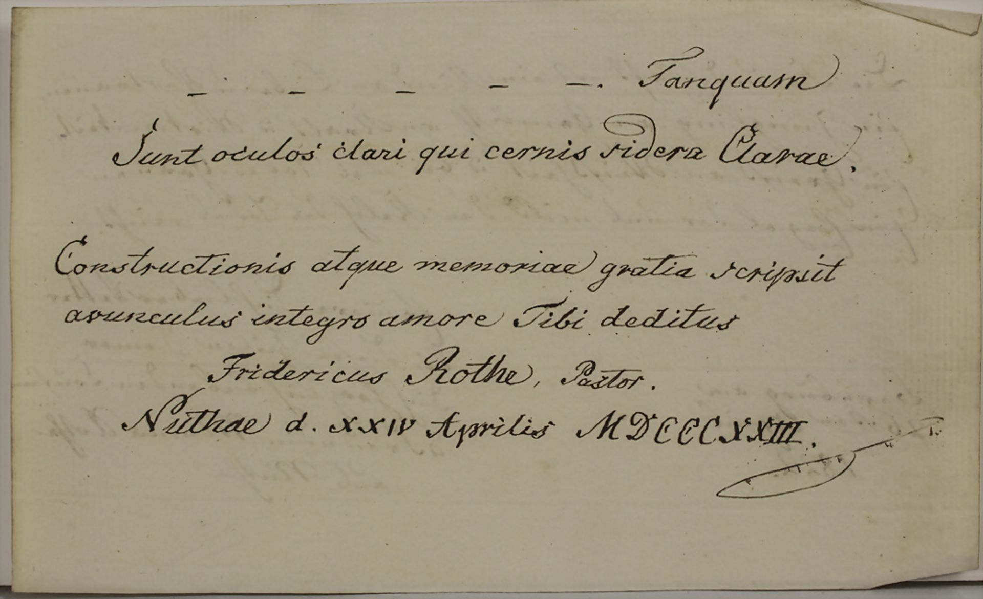 Konvolut aus 31 Stammbuchblättern der Frankonia-Verbindung, Bernburg, um 1820 - Bild 15 aus 25