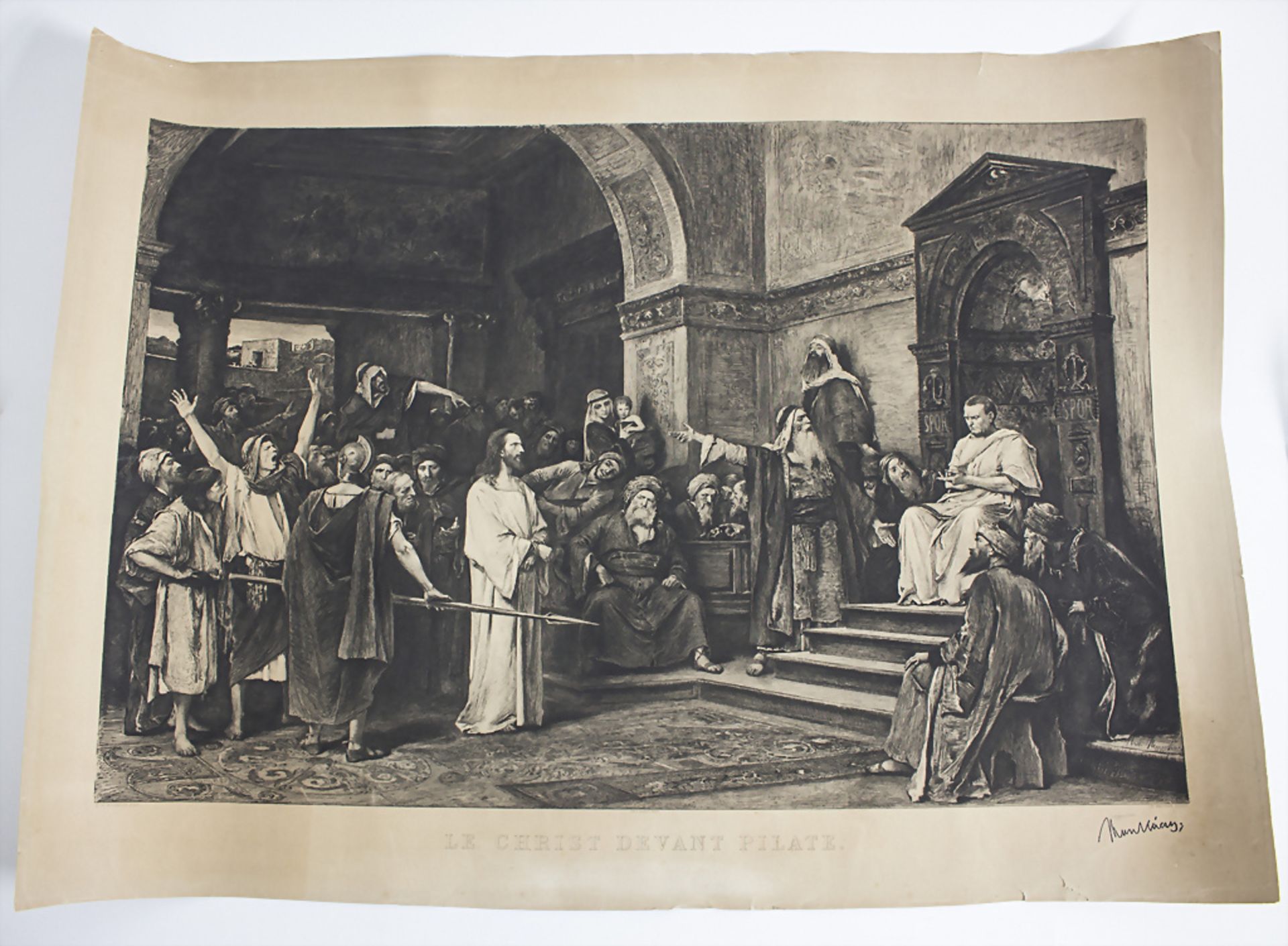 Mihály Munkácsy (1844-1900), 'Le Christ devant Pilate' / 'Christ in front of Pilatus', 1881 - Image 2 of 17