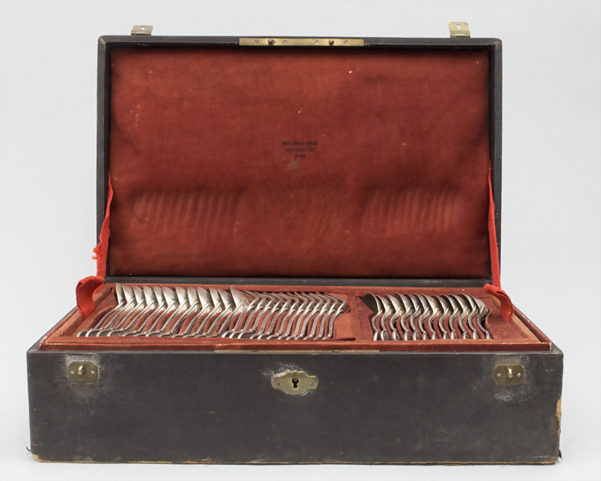 Silberbesteck 61 tlg. / A set of 61 pieces silver cutlery, Hènin Frères, Paris, 1865-1872 - Image 10 of 12