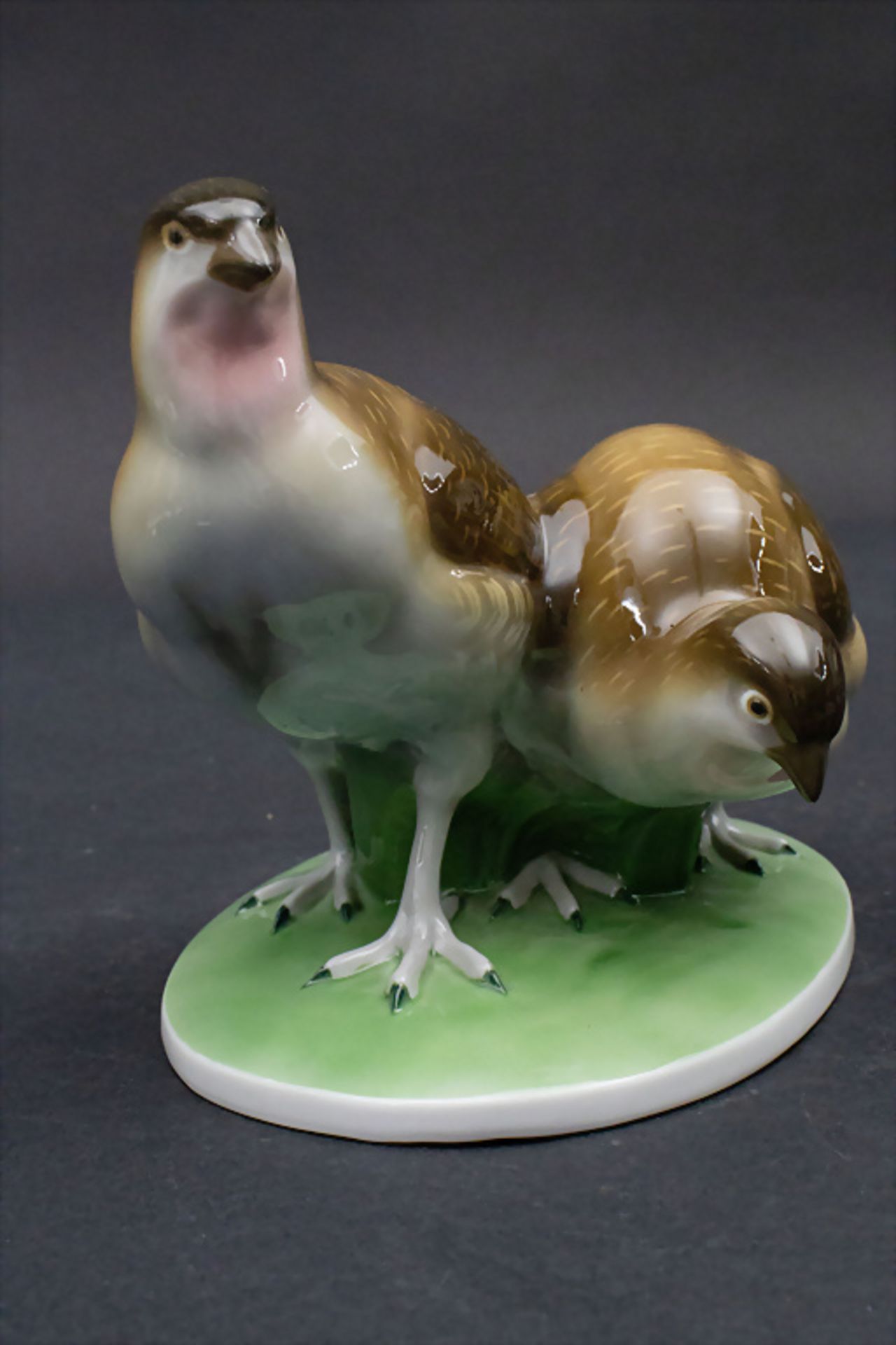 Art Déco 'Paar Rebhühner' / An Art Deco porcelain pair of partridges, Fraureuth ... - Image 8 of 10