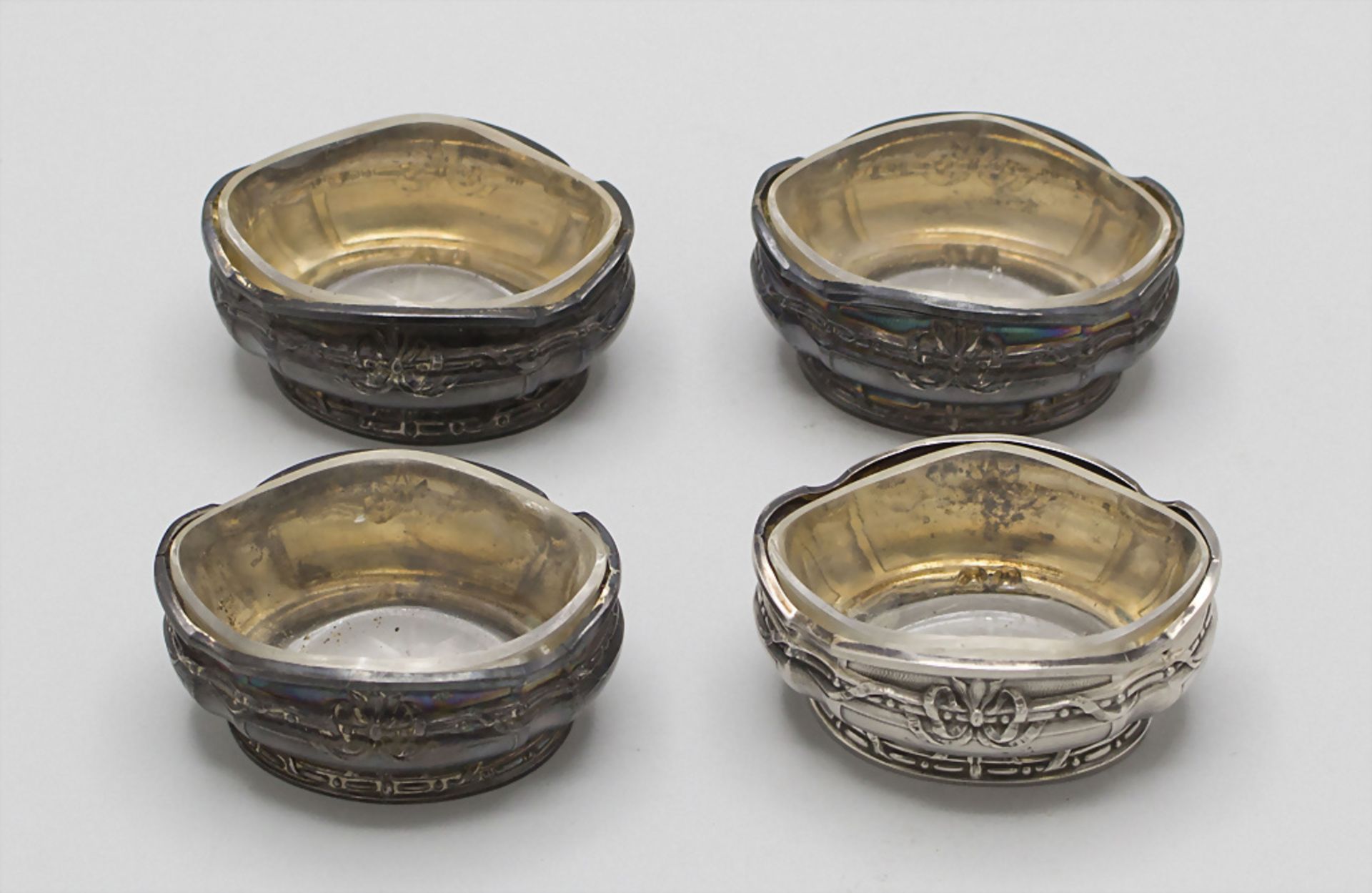 4 Salieren / A set of four silver salt cellars, Charles Barrier, Paris, nach 1905