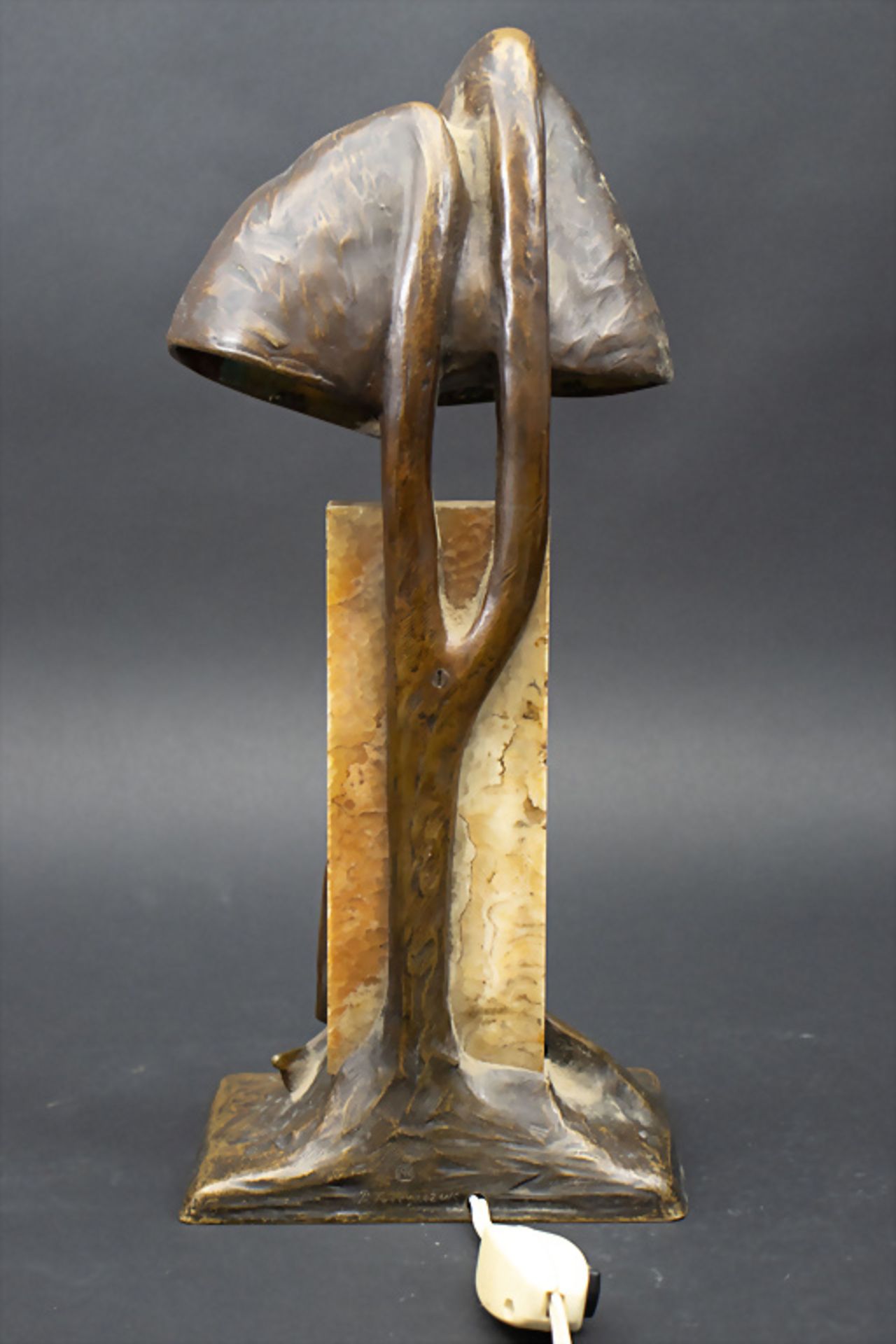 Jugendstil Tischlampe / An Art Nouveau table lamp, Peter Tereszczuk (Wybudow 1875-1963 Wien), ... - Image 5 of 8