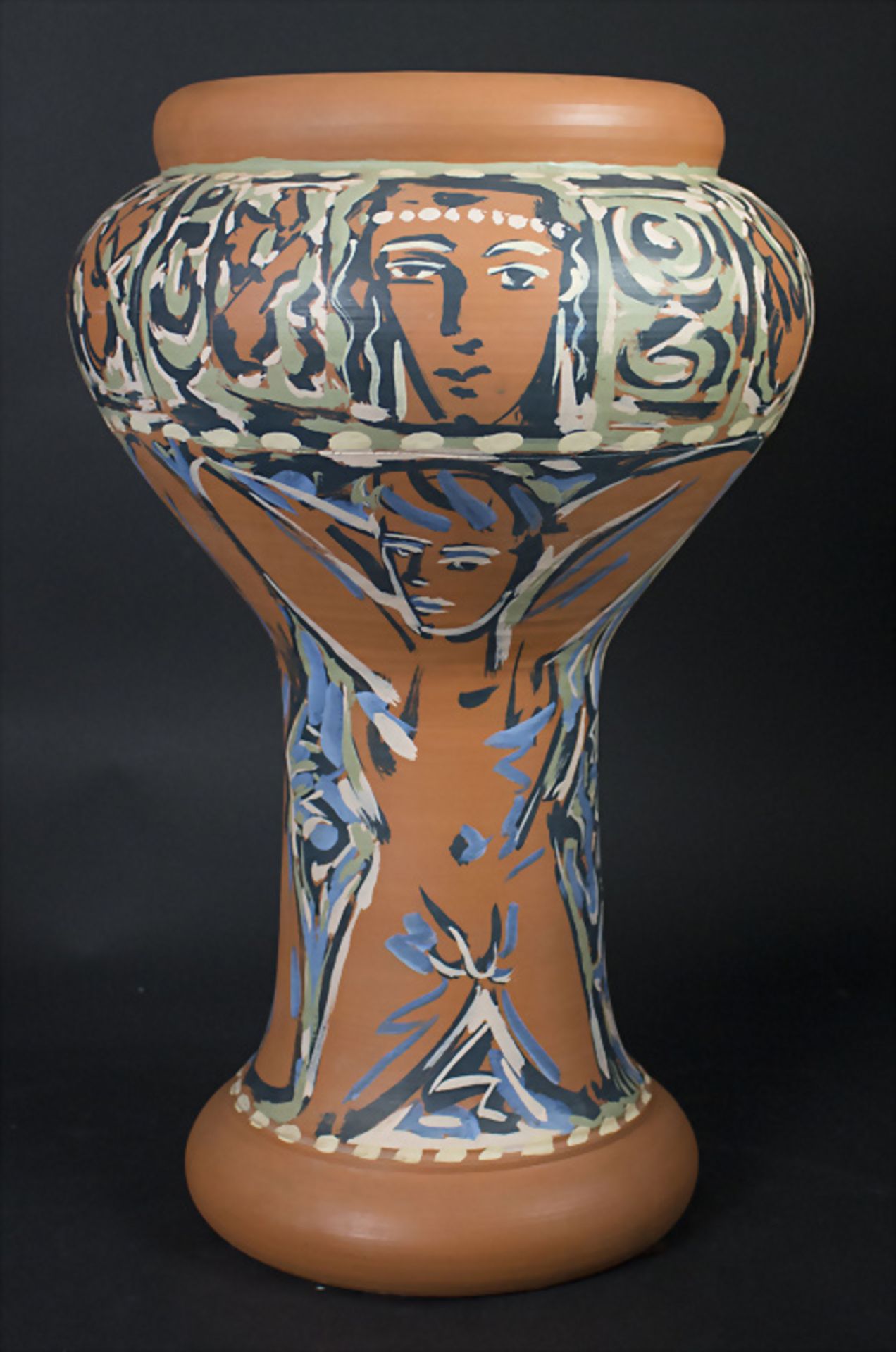 Große Künstlervase / A large artist vase, Bocca Rossa & M. Piano, Vallauris, um 1990