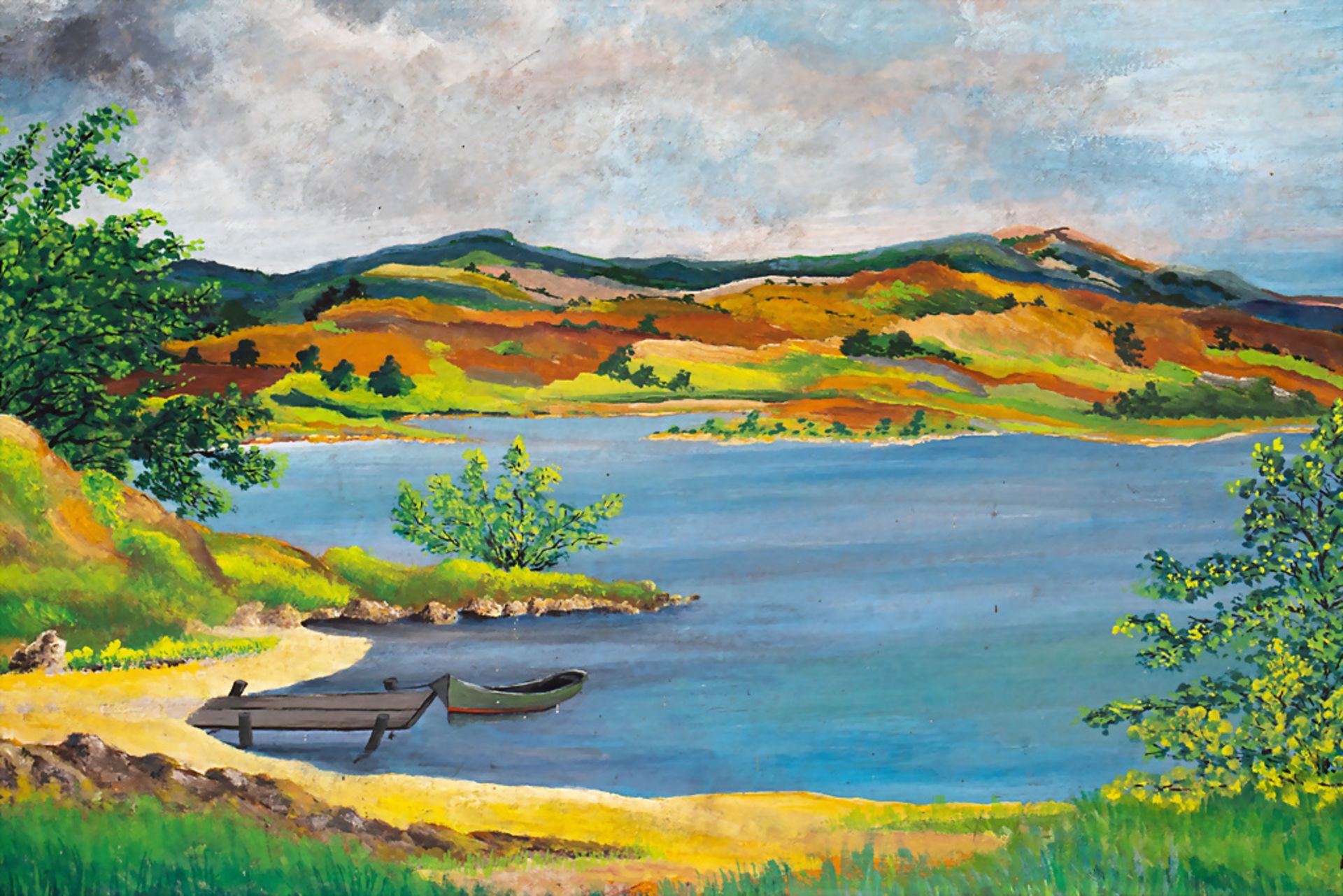 Künstler des 20. Jh., 'Seelandschaft' / 'A lake with landcape' - Image 4 of 7