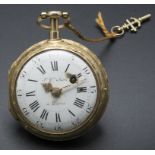 Offene Taschenuhr 1/4 Std. Repetition / A 18k gold open faced watch, Jean Pierre Moré à Paris, ...