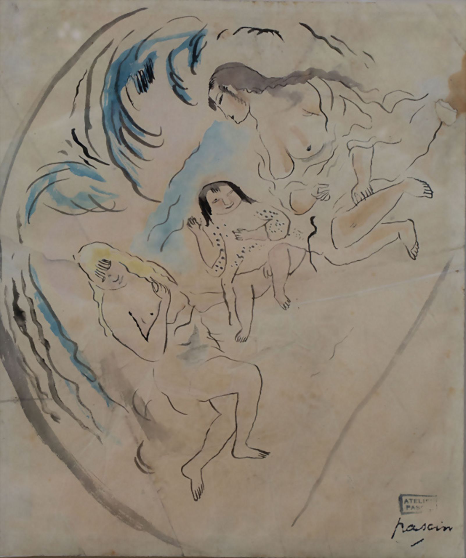 Jules PASCIN (1885-1930), 'Sur la plage' / 'At the beach', 1900er/1910er Jahre