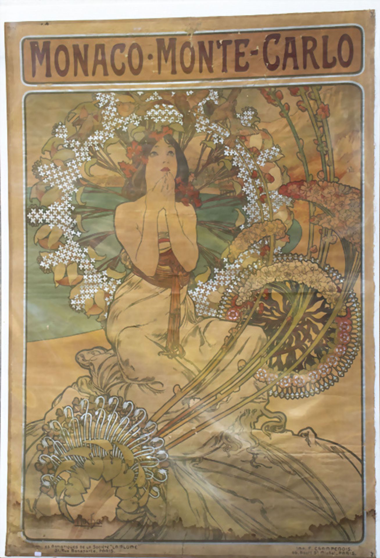Plakat 'MONACO-MONTE-CARLO', Alfons Maria Mucha (1860-1939), um 1900 - Bild 2 aus 8