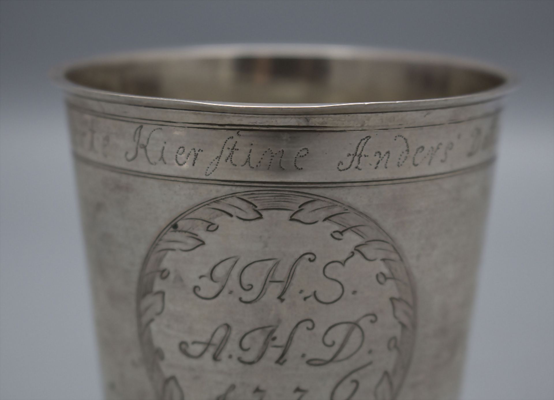 Becher / A silver beaker, Iver Larsen, Assens, um 1725 - Bild 5 aus 9