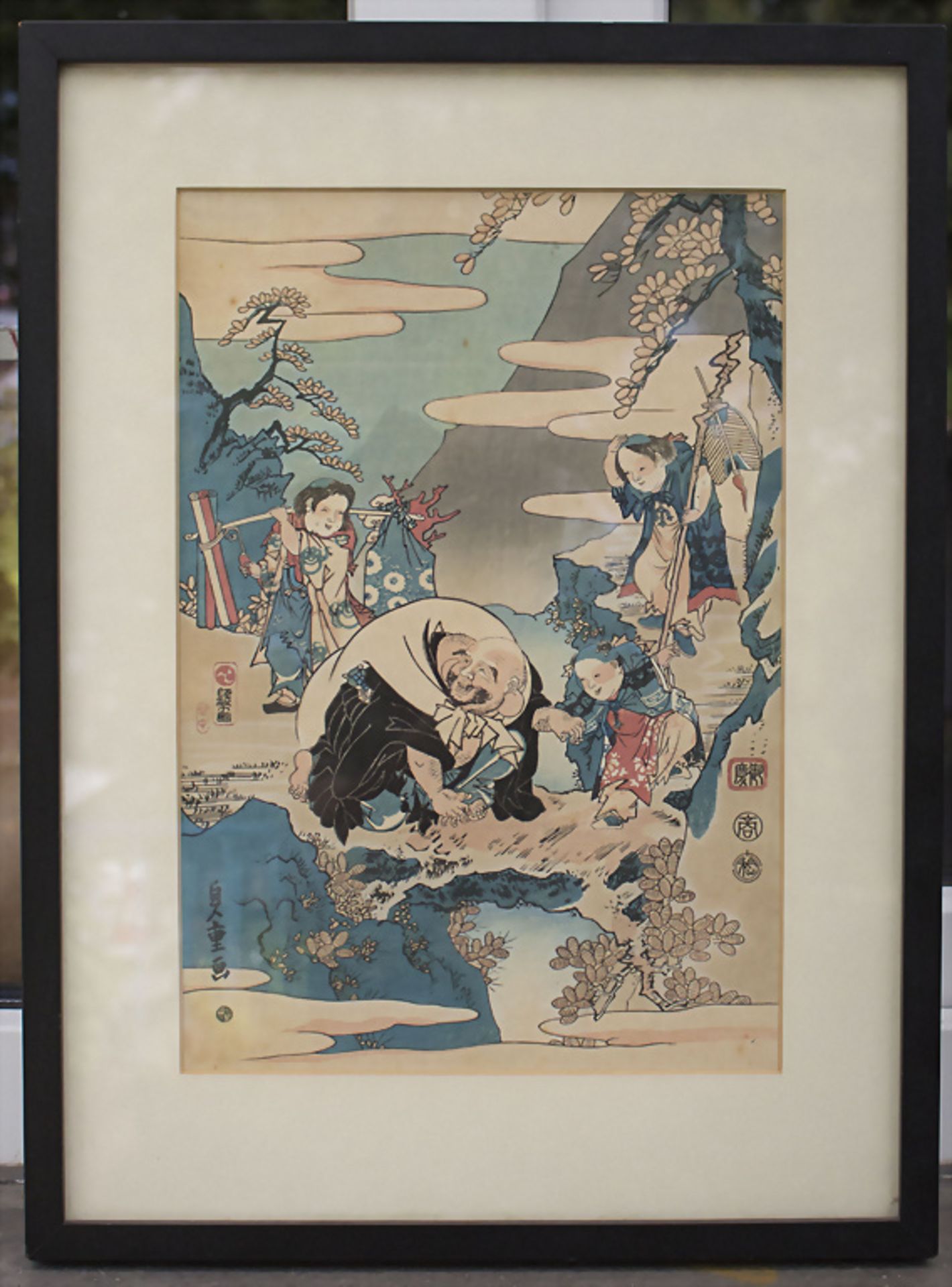 Farbholzschnitt / A colour wood cut, Japan, Meiji-Periode (1852-1912) - Bild 2 aus 5