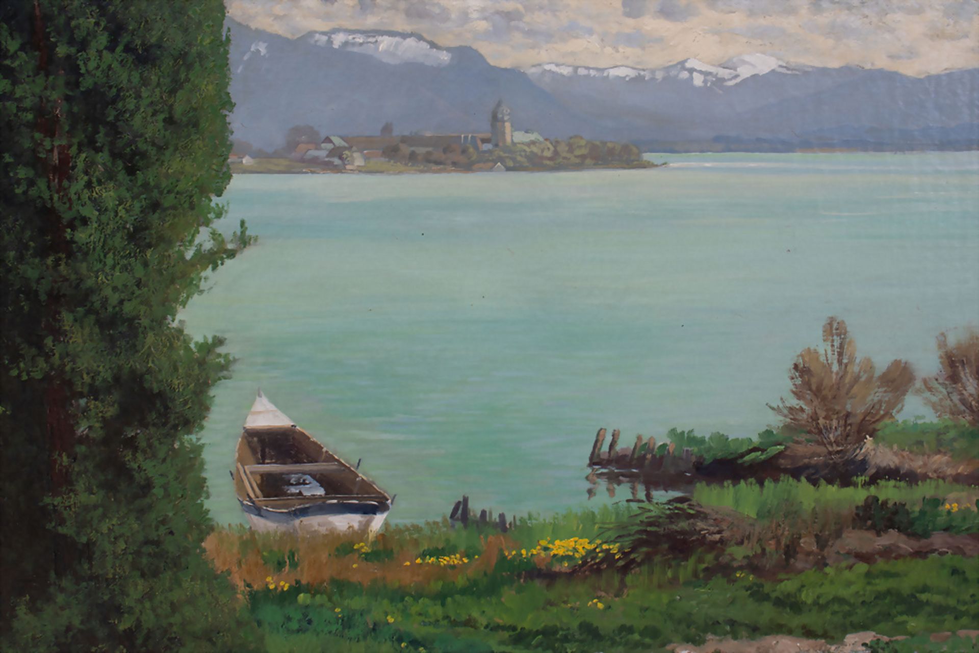 Philipp Sen. GRAF (Würzburg 1874-1947 Prien am Chiemsee), 'Chiemsee Fraueninsel', um 1930 - Bild 3 aus 8