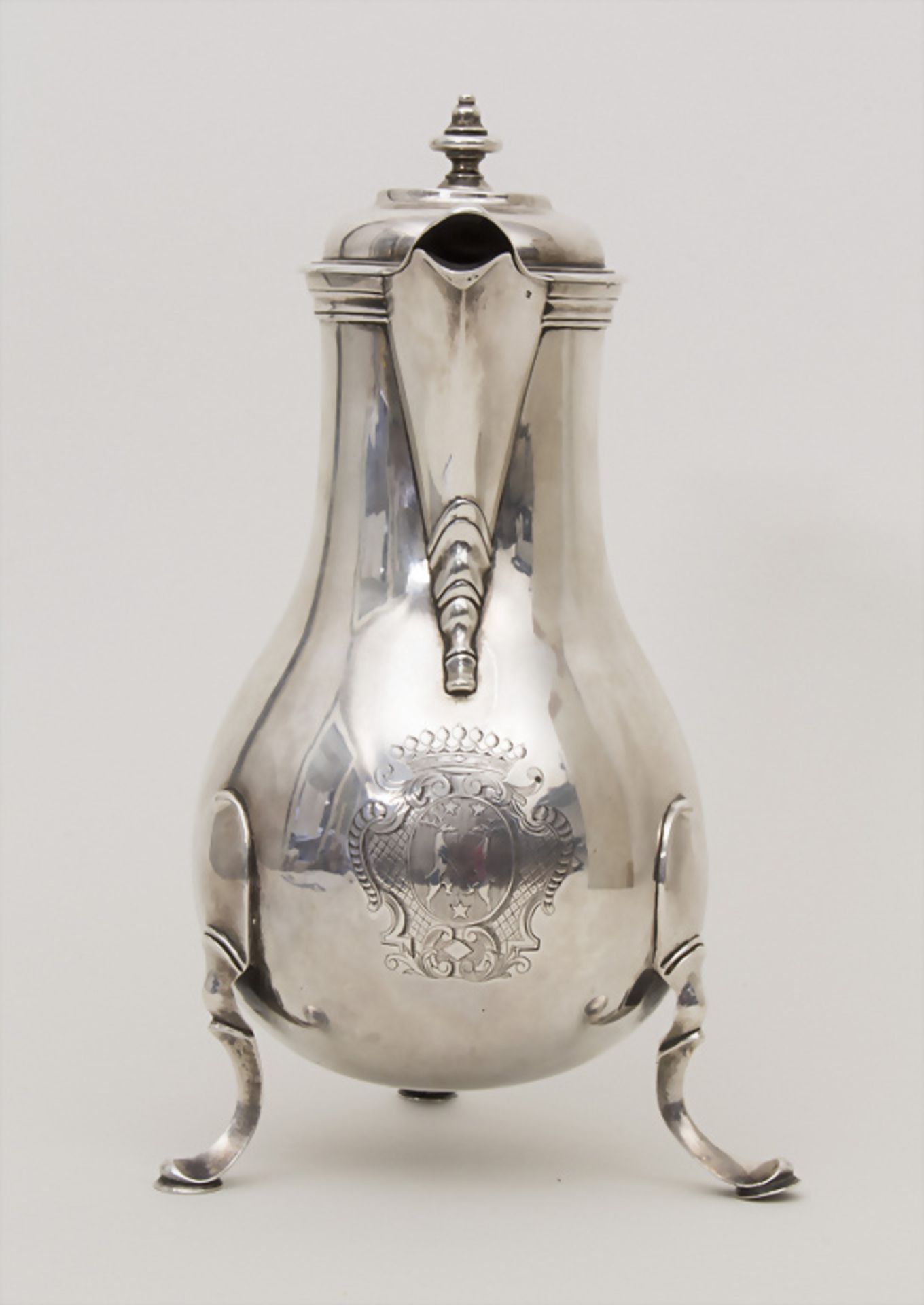 Barock Kanne / Verseuse / A silver coffee pot, Jean-Pierre Dautun (1704-1768), Morges bei ... - Image 5 of 11