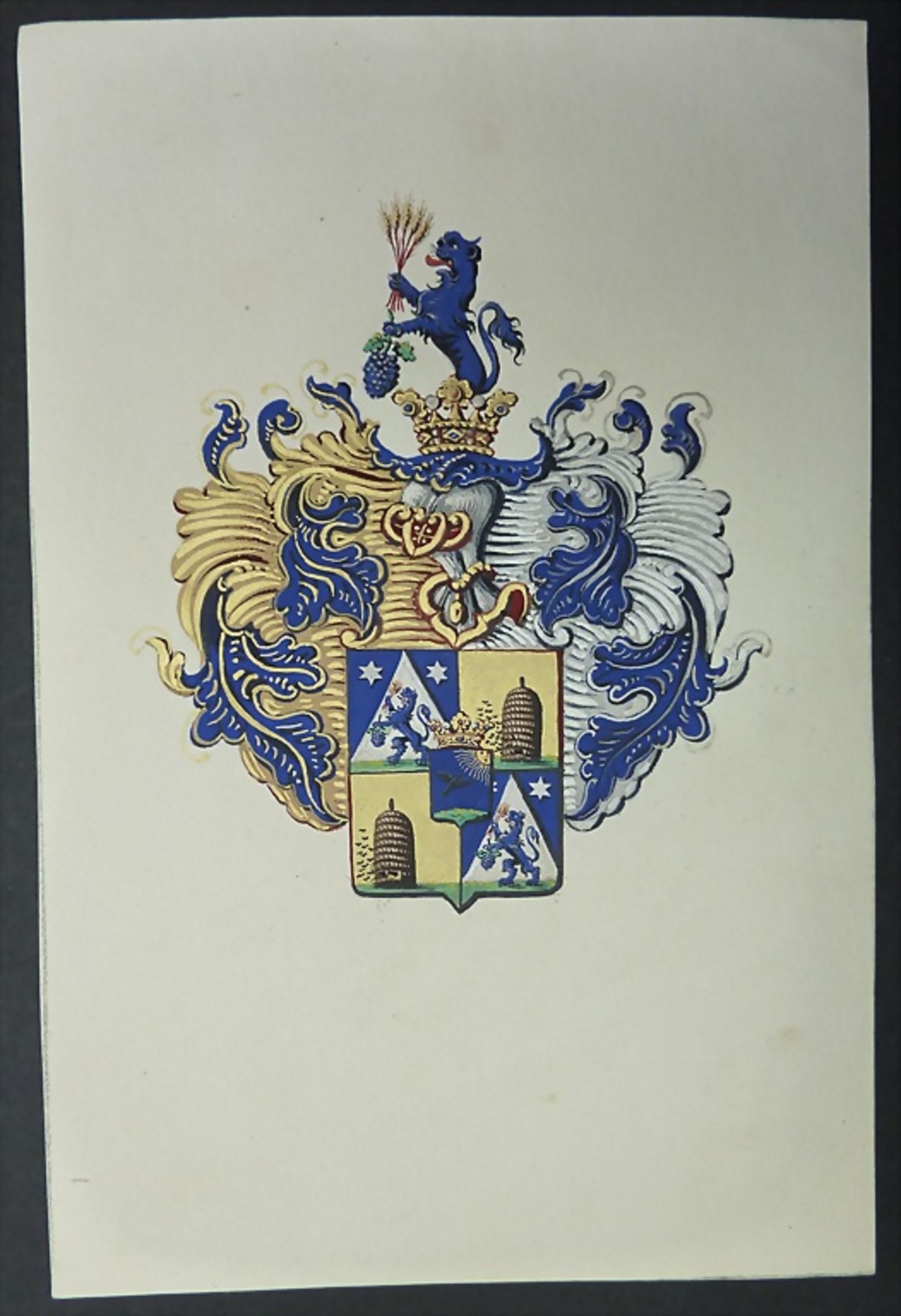 Vier kolorierte Wappen / Four colored coats of arms, deutsch, 17./18. Jh. - Image 4 of 5