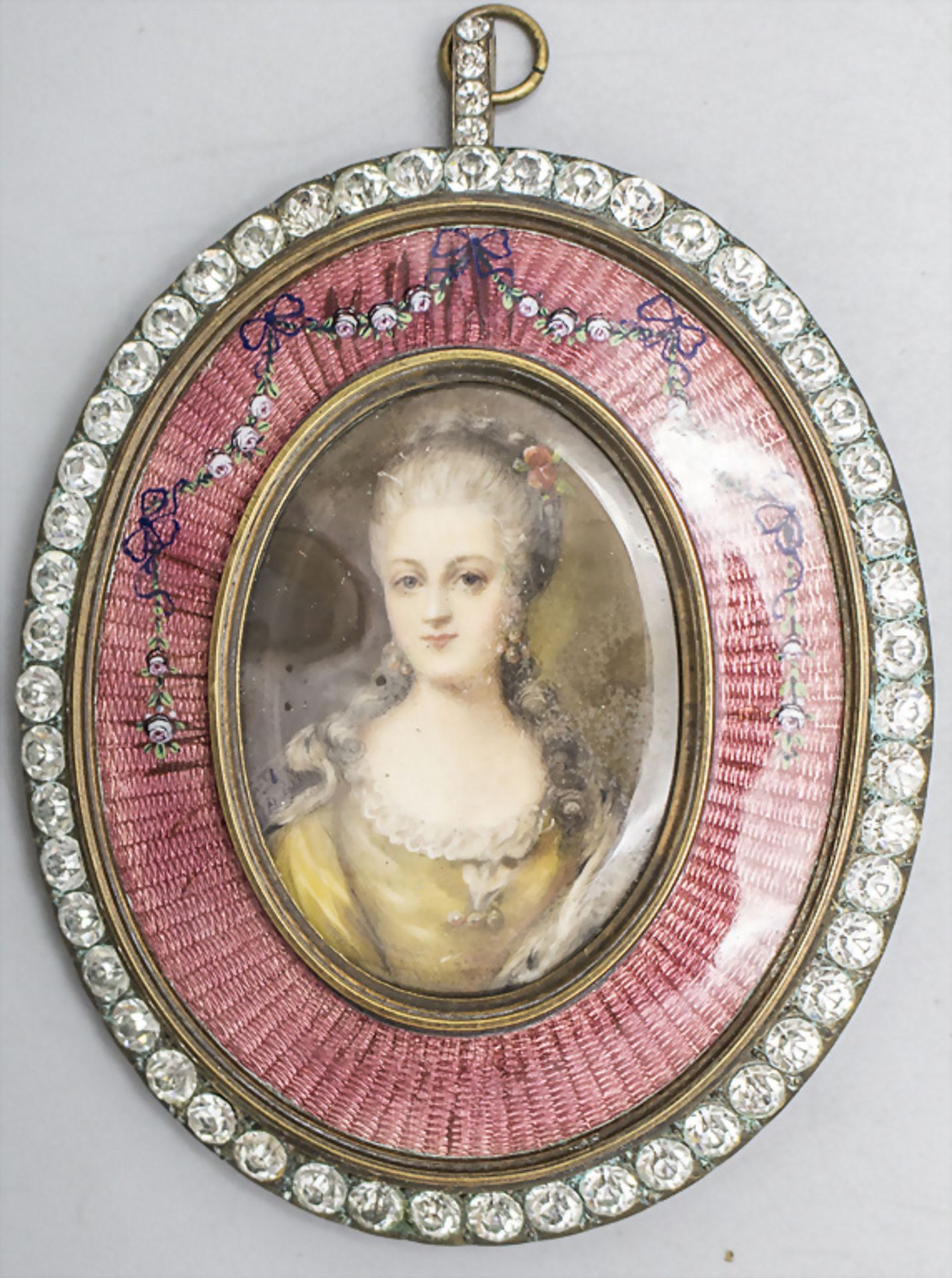 Miniatur Rokoko Porträt einer jungen Prinzessin / A miniature Rococo portrait of a young ...