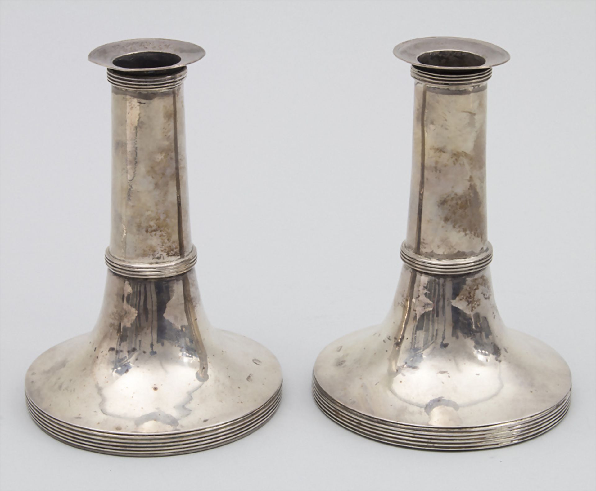 Paar Reiseleuchter / A pair of silver travel candlesticks, August Wilhelm Lienemann, Berlin, ...