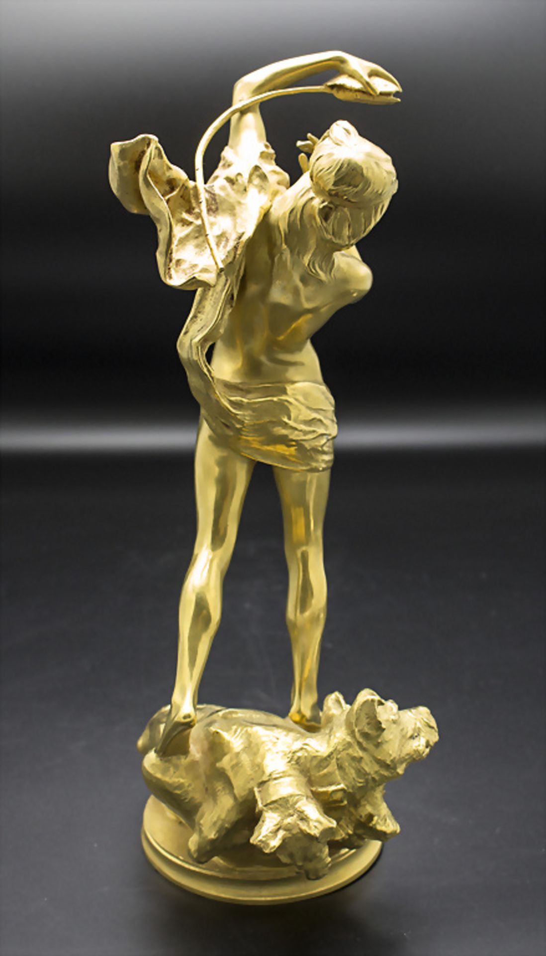 Henri Peinte (Cambrai 1845-1912 Paris), mythologische Jugendstil Bronze 'Orpheus und Cerberus' ... - Bild 5 aus 12