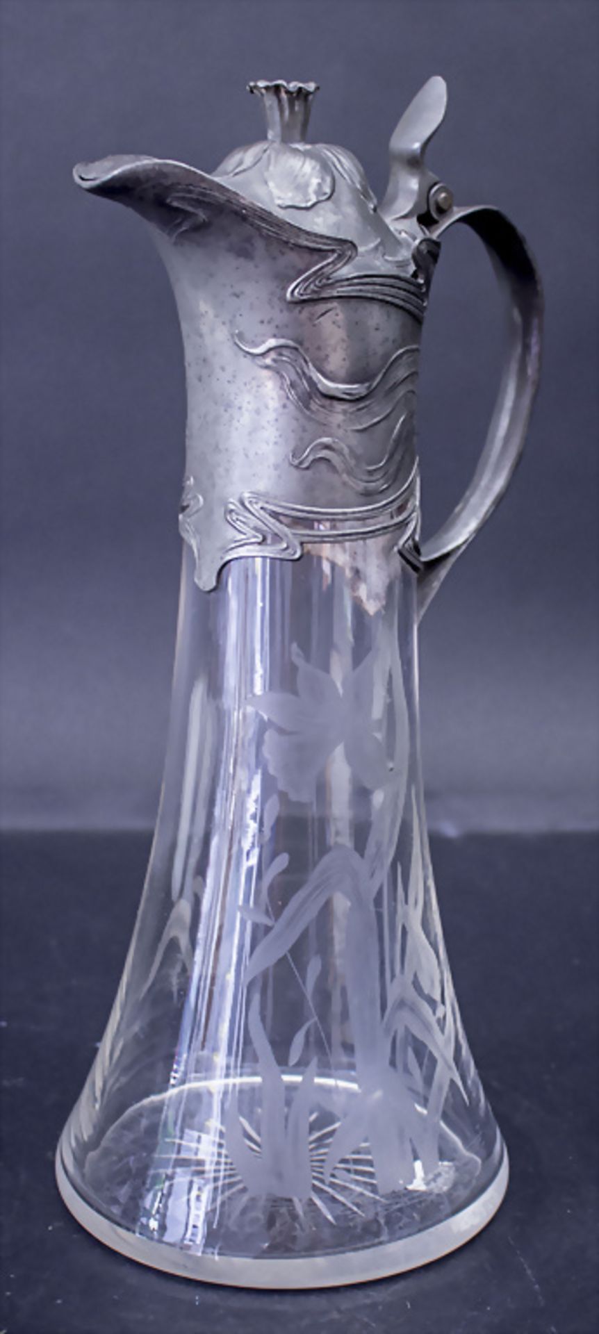 Jugendstil Karaffe / An Art Nouveau carafe, um 1900 - Bild 2 aus 5