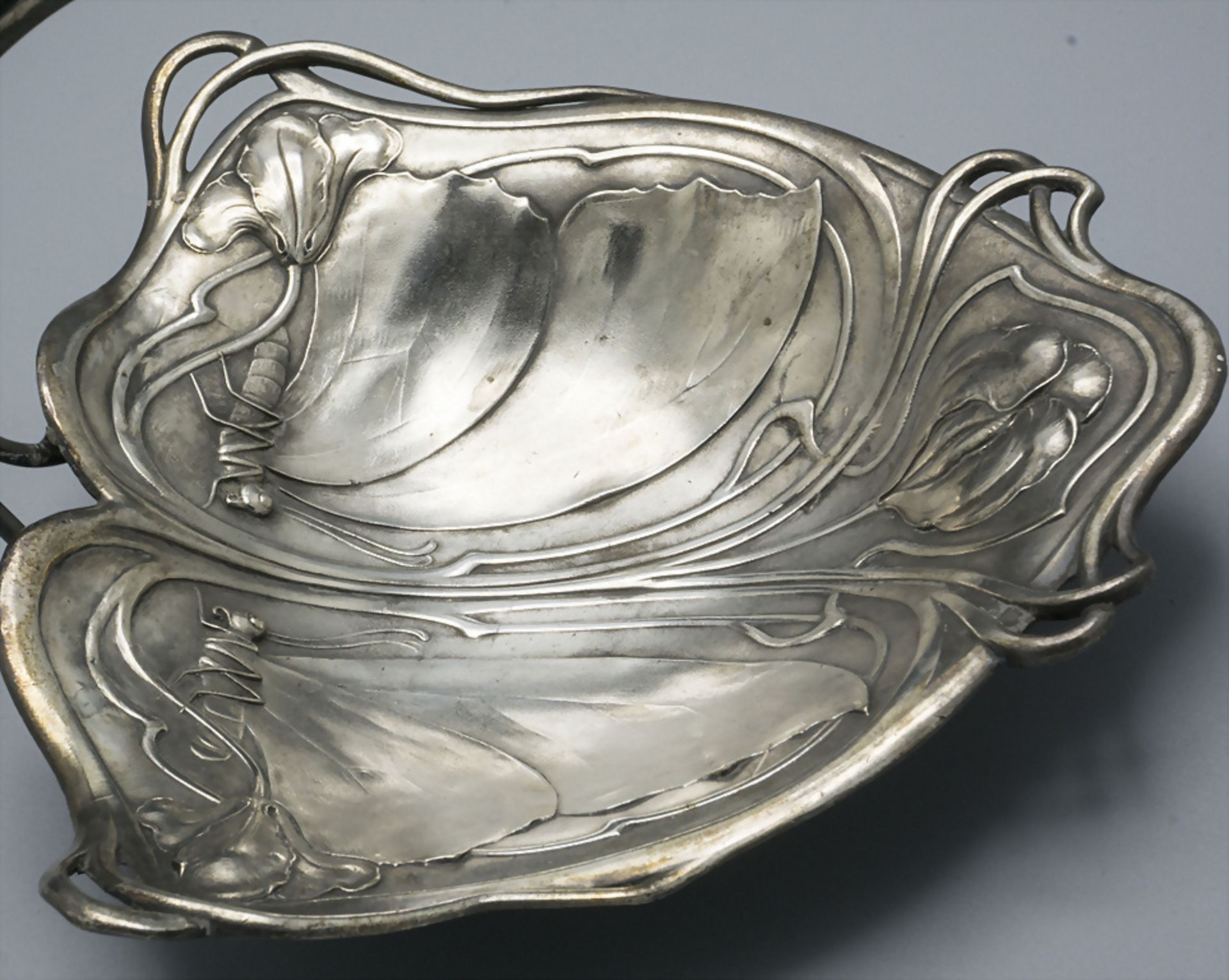Jugendstil Zuckerschale 'Schmetterlinge' / An Art Nouveau sugar bowl with butterflies, WMF, ... - Bild 5 aus 6