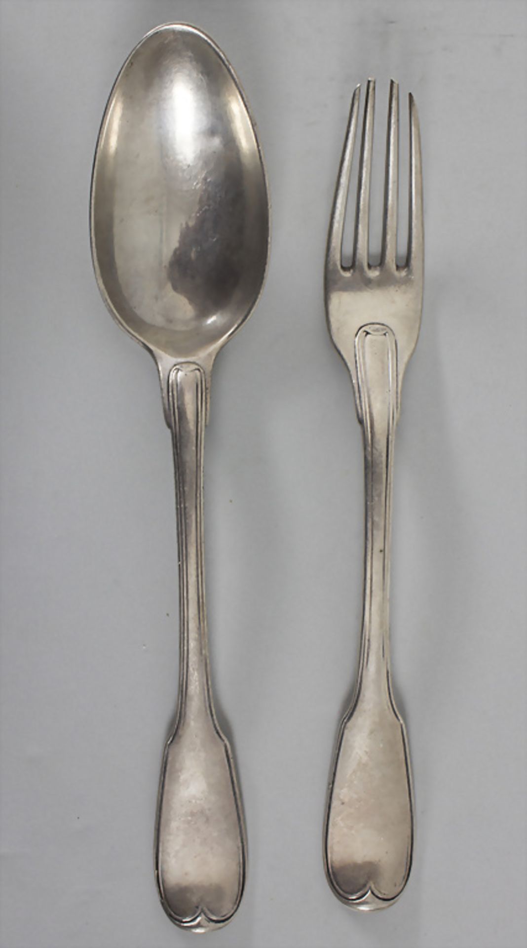 25 tlg. Silberbesteck / 25 pieces of silver cutlery, Imlin, Straßburg / Strasbourg, 1778 - Bild 2 aus 6