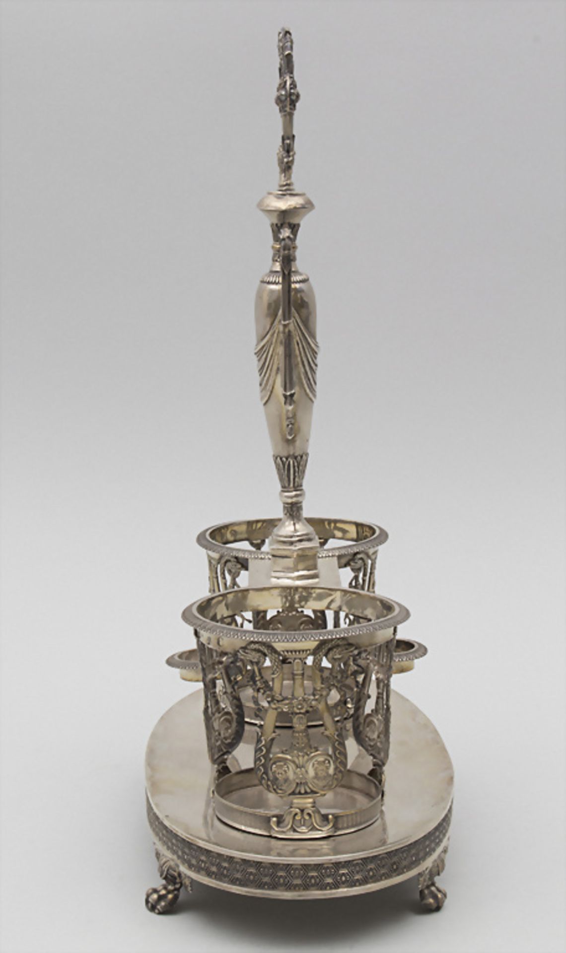 Empire Menage / An Empire silver cruet stand, Frankreich, 1819-1938 - Bild 4 aus 11