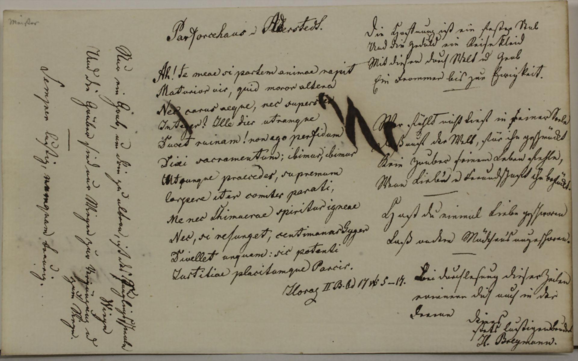 Konvolut aus 31 Stammbuchblättern der Frankonia-Verbindung, Bernburg, um 1820 - Bild 10 aus 25