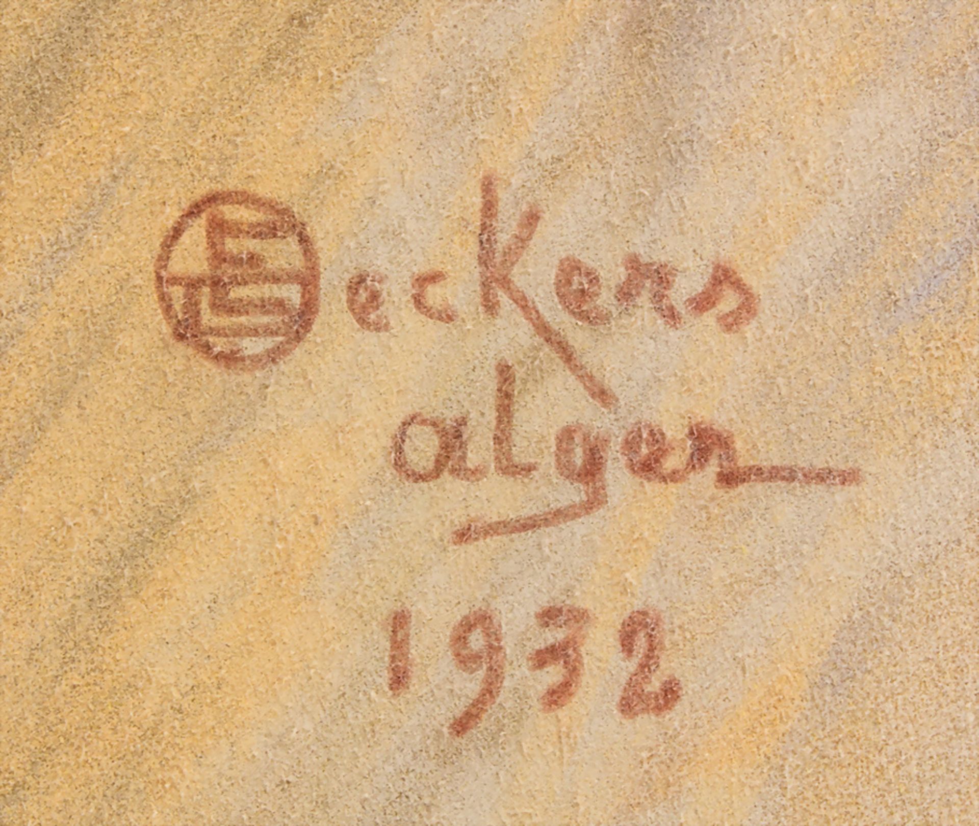 Émile DECKERS (1885-1968), 'Schöne Algerierin im Cocktailkleid' / 'An Algerian woman wearing a ... - Image 6 of 11