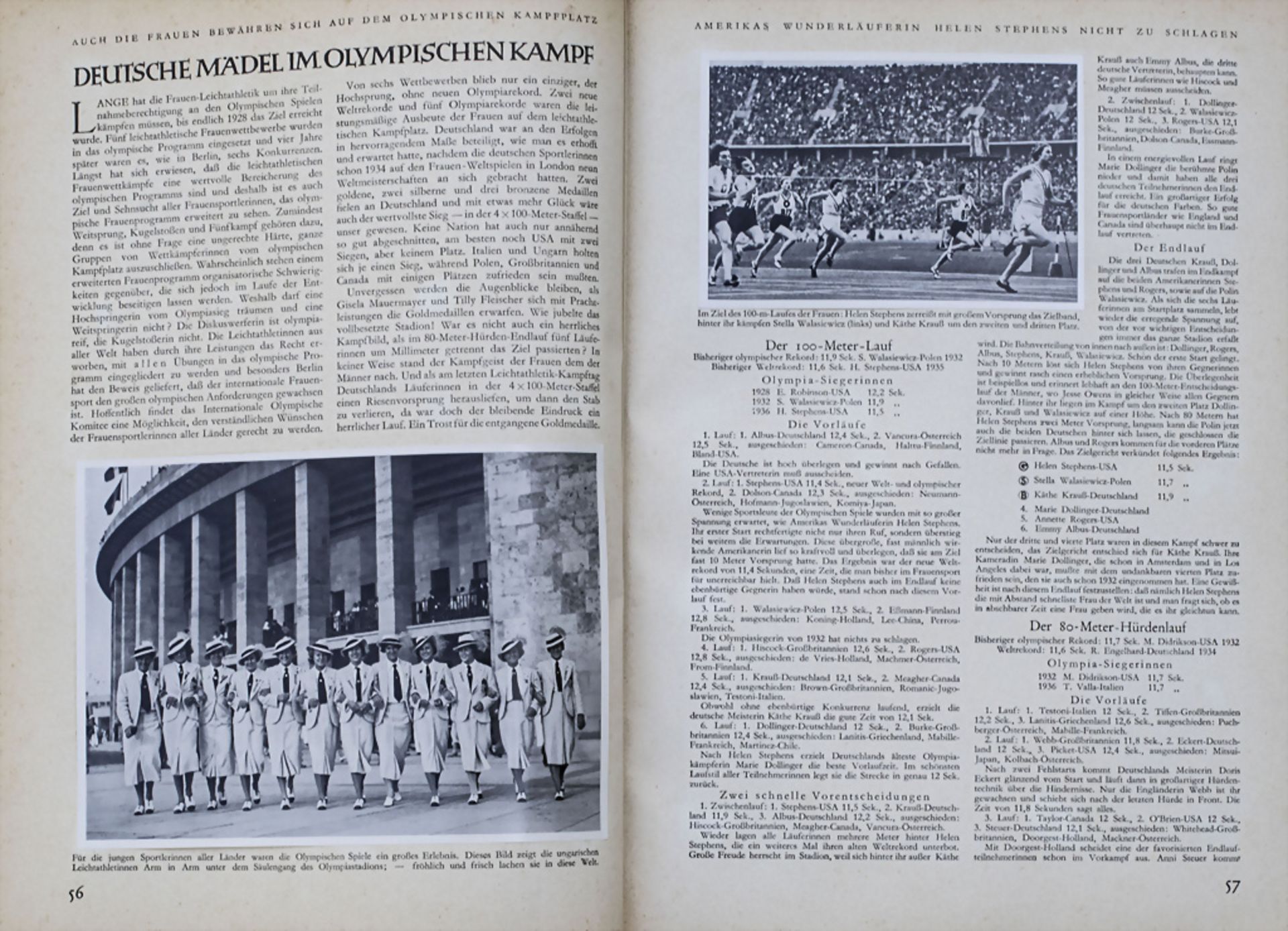 4 Bände Olympiade 1932 und 1936 / 4 books from the Olympian Games 1932 and 1936 - Image 2 of 3