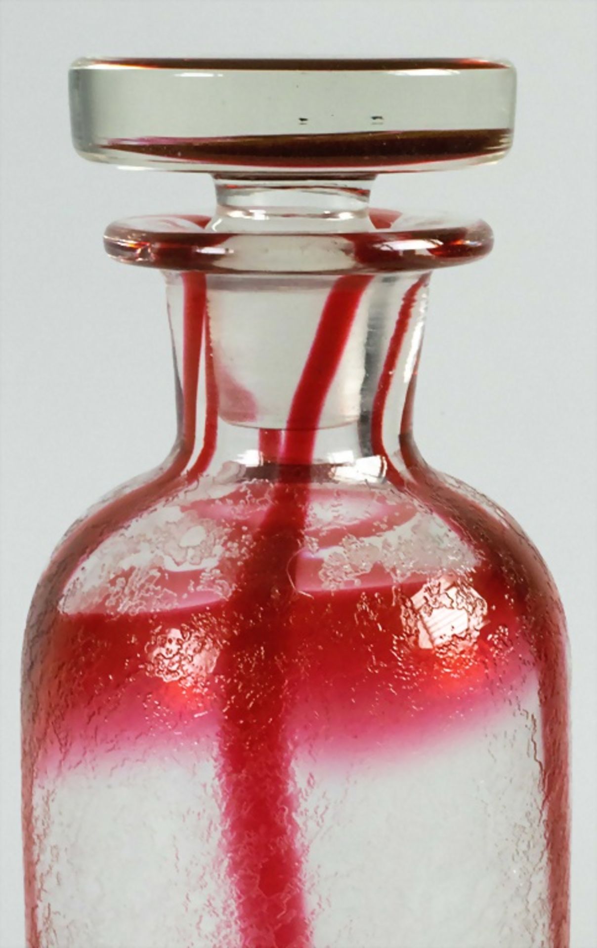 Glasflakon 'Corroso' / A glass flacon 'Corroso', Seguso Vetri D'Arte, entw. wohl Flavio Poli, ... - Bild 2 aus 7