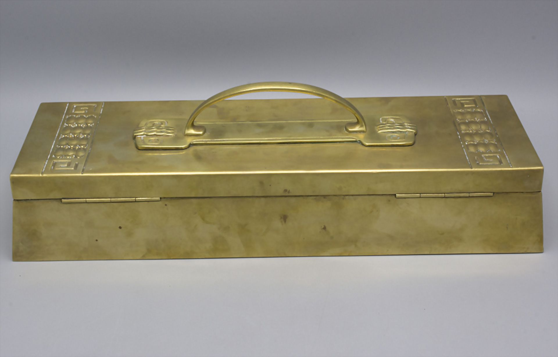 Große Jugendstil Schatulle mit Handhabe / A large Art Nouveau casket with handle, WMF, ... - Image 2 of 3