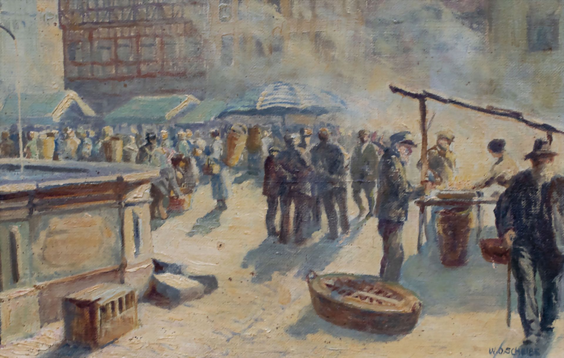 Wilhelm Otto SCHEIBE (1882-1946 Coburg), 'Der Coburger Marktplatz' / 'The Coburg market ... - Bild 4 aus 5