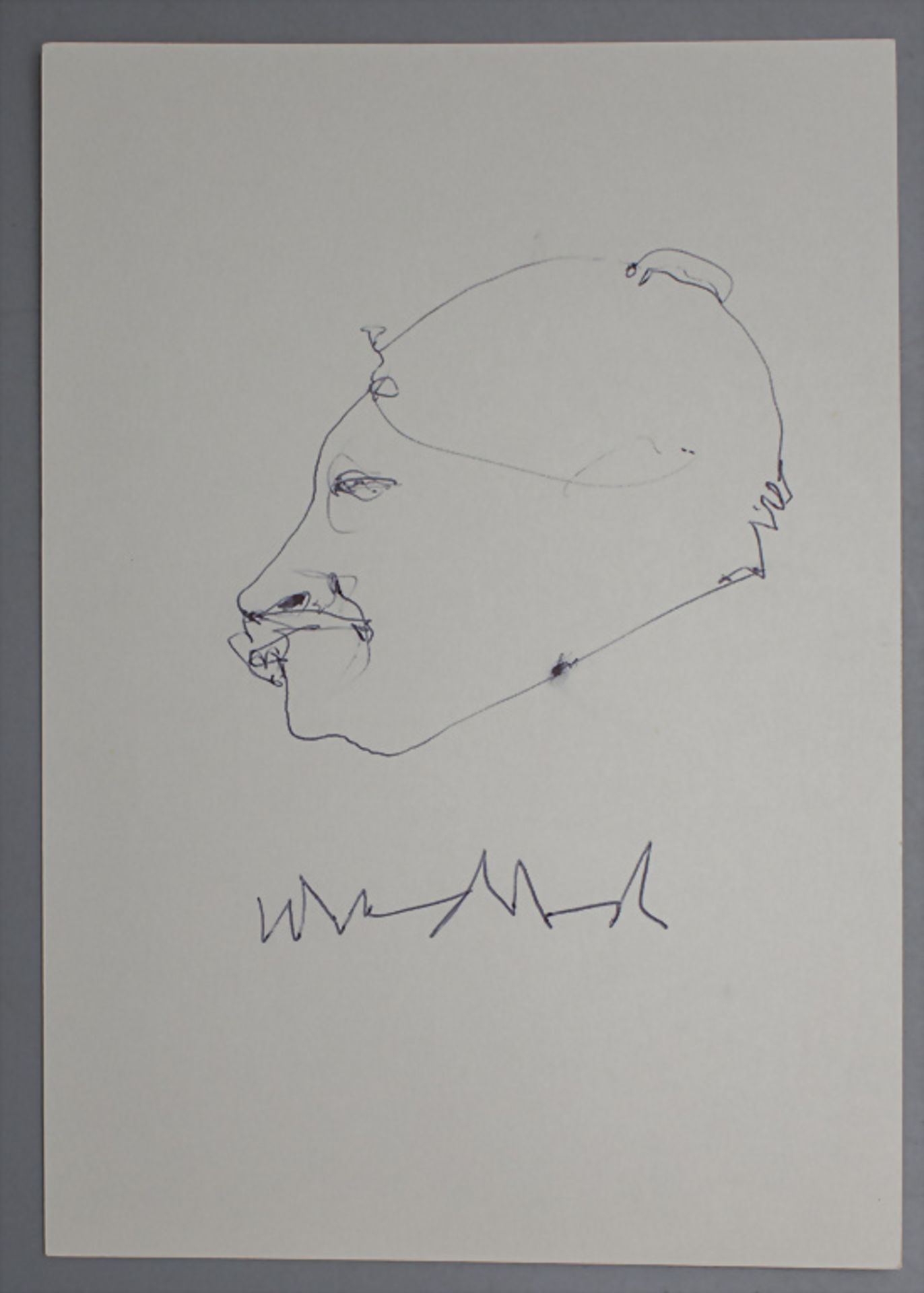 Autograph mit Zeichnung Paul WUNDERLICH (1927-2010)