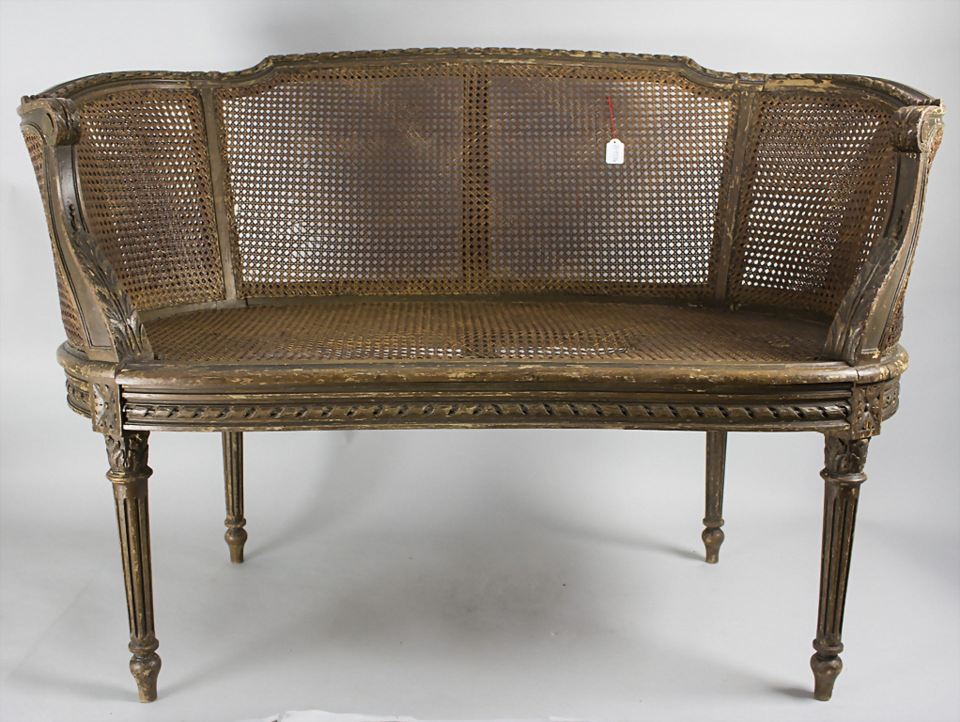 Sitzbank Louis Seize / A bench / Un banc Louis XVI, Frankreich, wohl um 1790 - Image 9 of 9