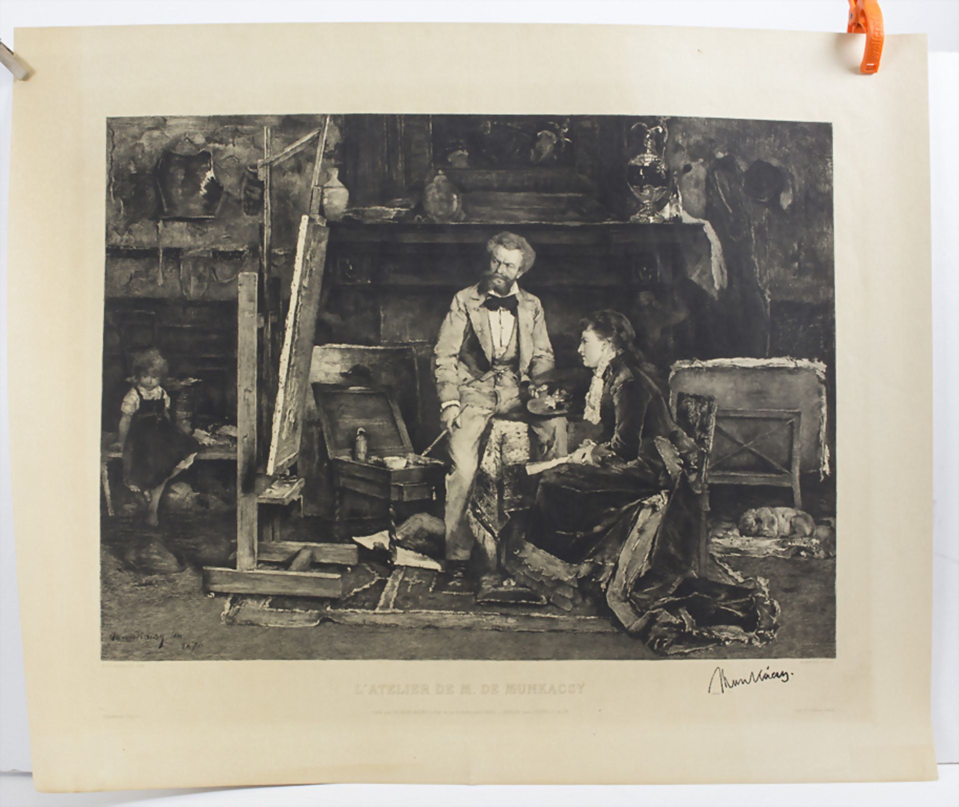 Mihály Munkácsy (1844-1900), 'Das Atelier des Künstlers' / 'The studio of the artist', 1876 - Image 2 of 10