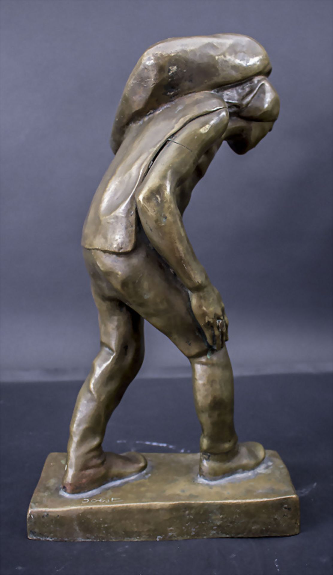 Julius OBST (1878-1939), Bronzeplastik 'Sackträger', deutsch, 1906 - Bild 5 aus 8