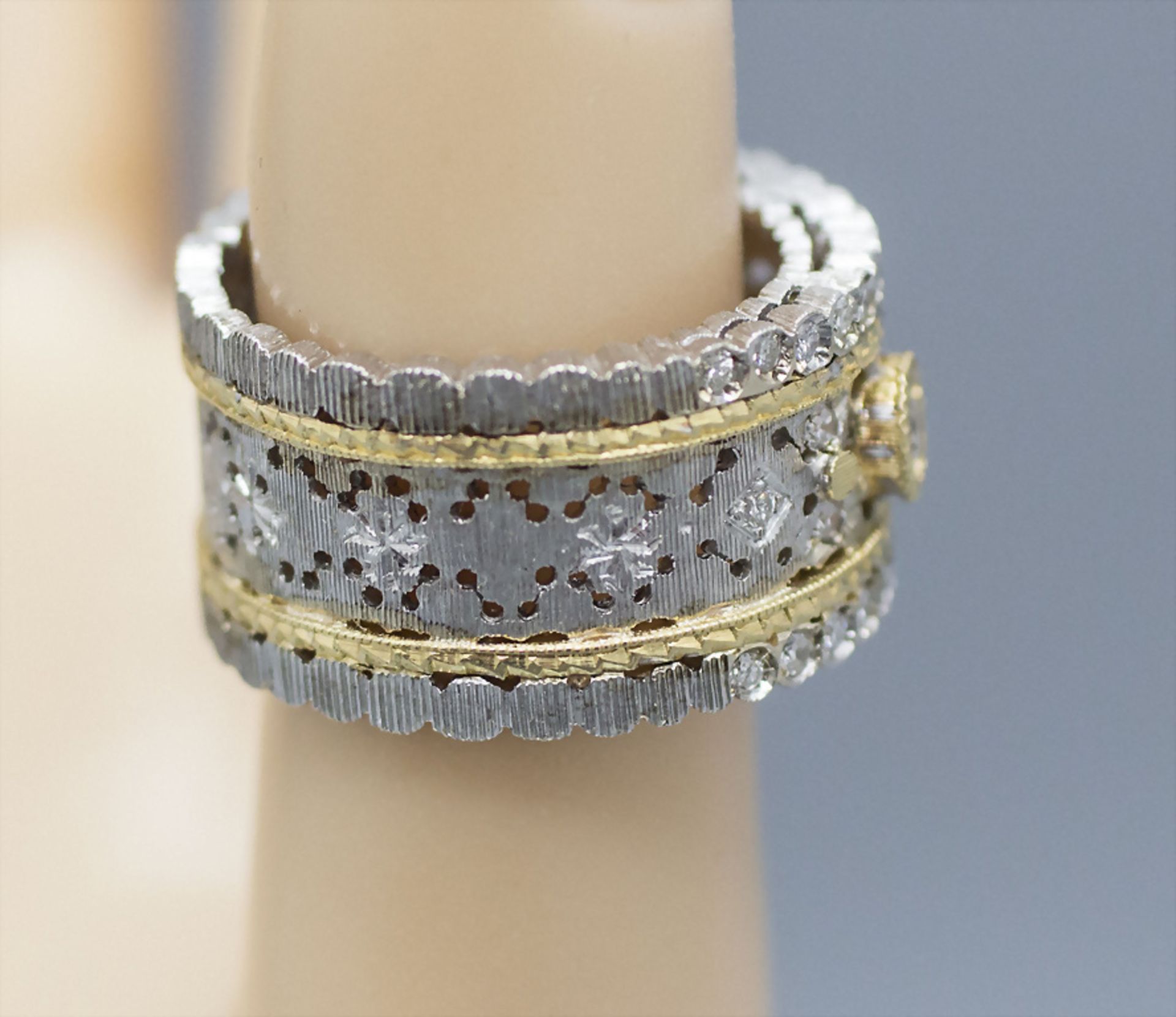 Damenring mit Brillanten / An 18 ct ladies gold ring with diamonds - Bild 3 aus 3