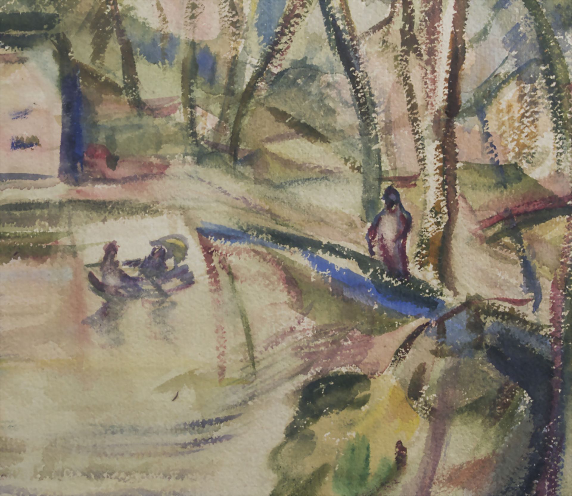 Erich Maria Reyles, 'Dorfteich mit Enten' / 'A village pond with ducks', 1949 - Image 4 of 6