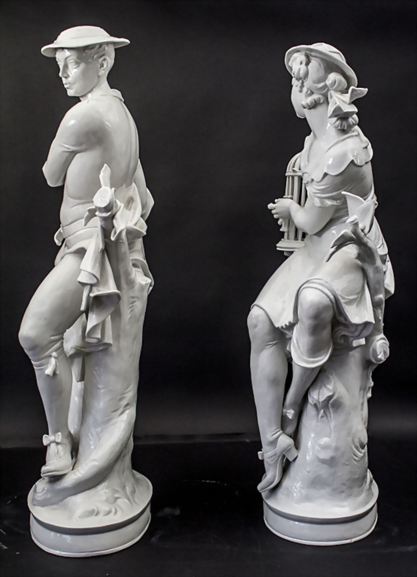 Paar große Porzellan Skulptuen / A pair of large porcelain sculptures, Rosenthal, ... - Bild 2 aus 16