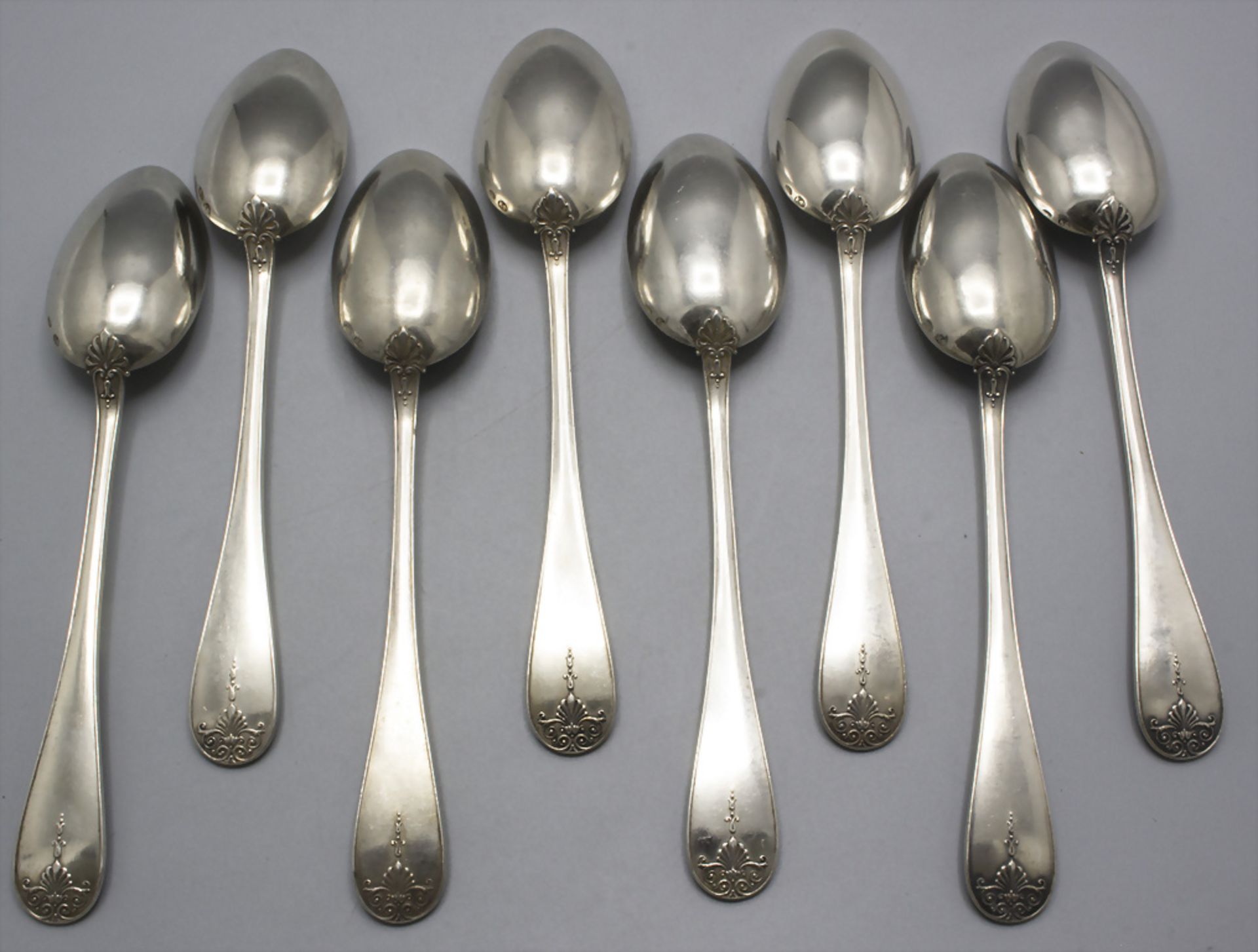 8 Löffel / 8 silver spoons, CARL FABERGÉ, Sankt Petersburg, um 1900 - Bild 2 aus 6