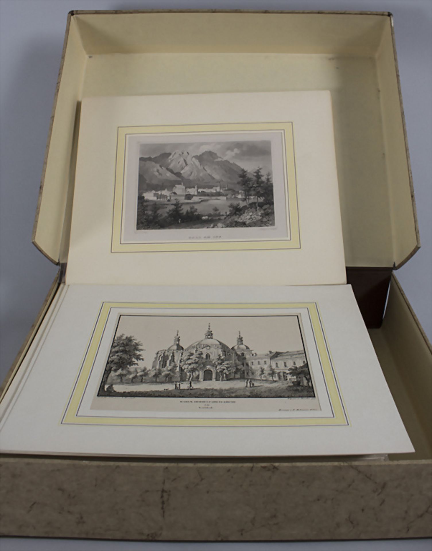 Konvolut aus 70 Stichen mit Stadt- und Architekturansichten / A set of 70 engravings with city ...