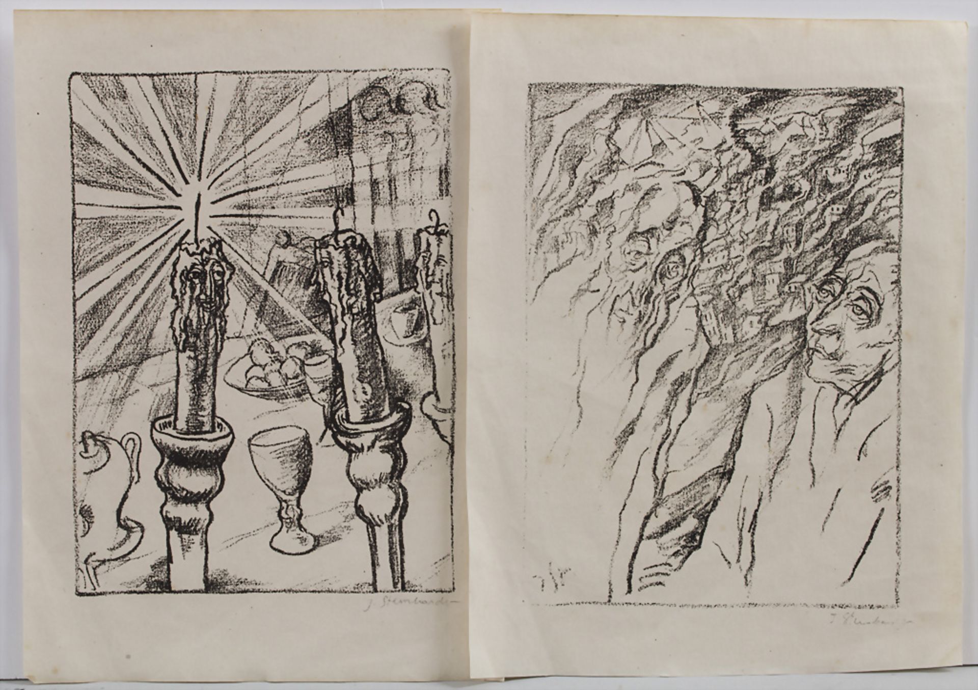 Jacob Steinhardt (1887-1968), 'Zwei Lithografien' / 'Two lithographs', 20. Jh.