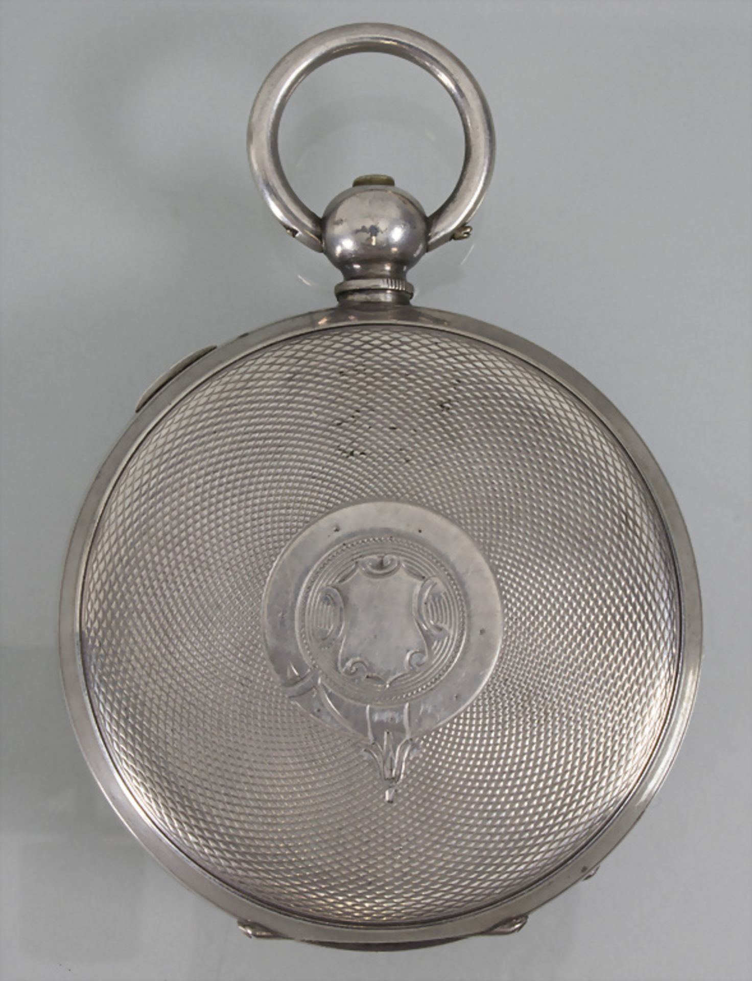 Taschenuhr mit Chronograph / A silver pocket watch with chronograph, Schweiz, 19. Jh. - Bild 4 aus 4