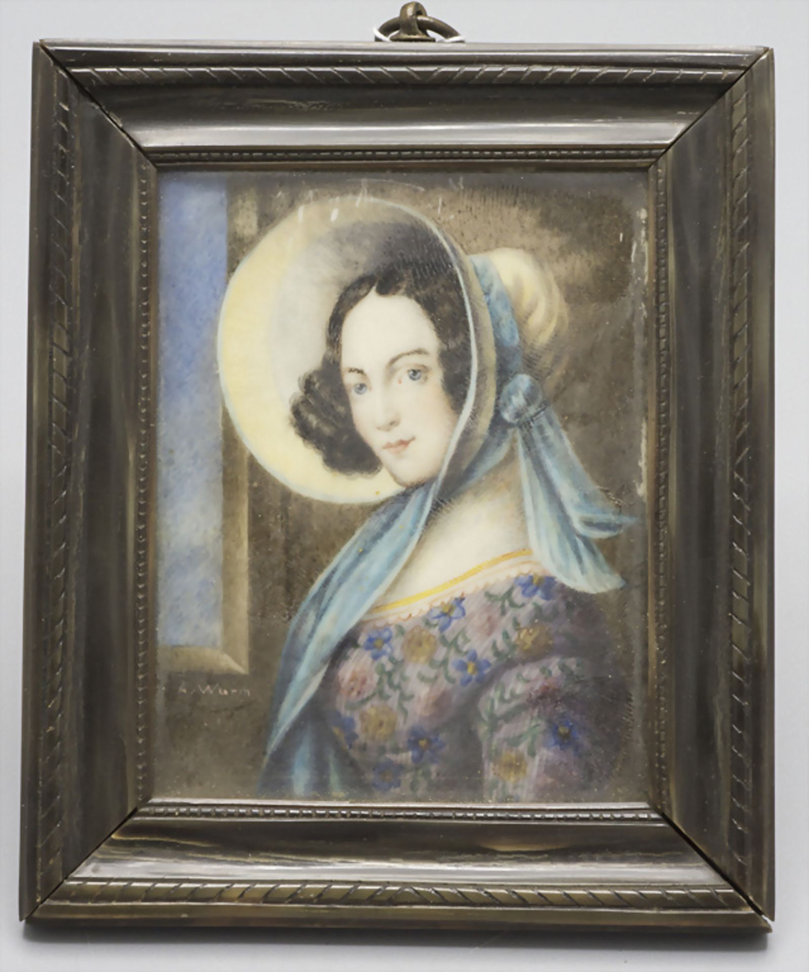 Anton Wurm, 'Biedermeier Damenporträt' / 'A Biedermeier portrait of a lady' - Image 2 of 4