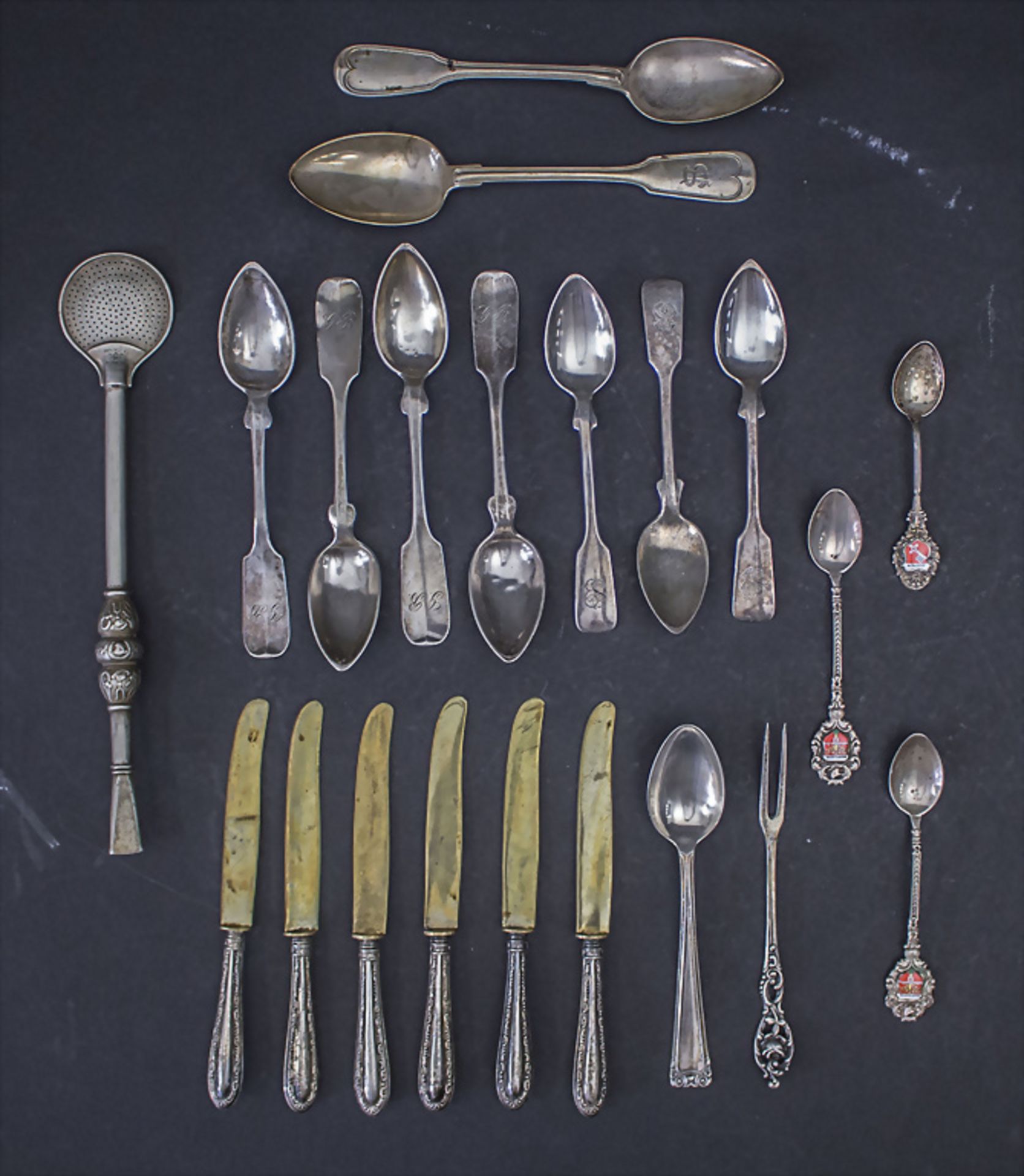 Konvolut Silberbsteck / Various pieces of silver cutlery, 20. Jh.