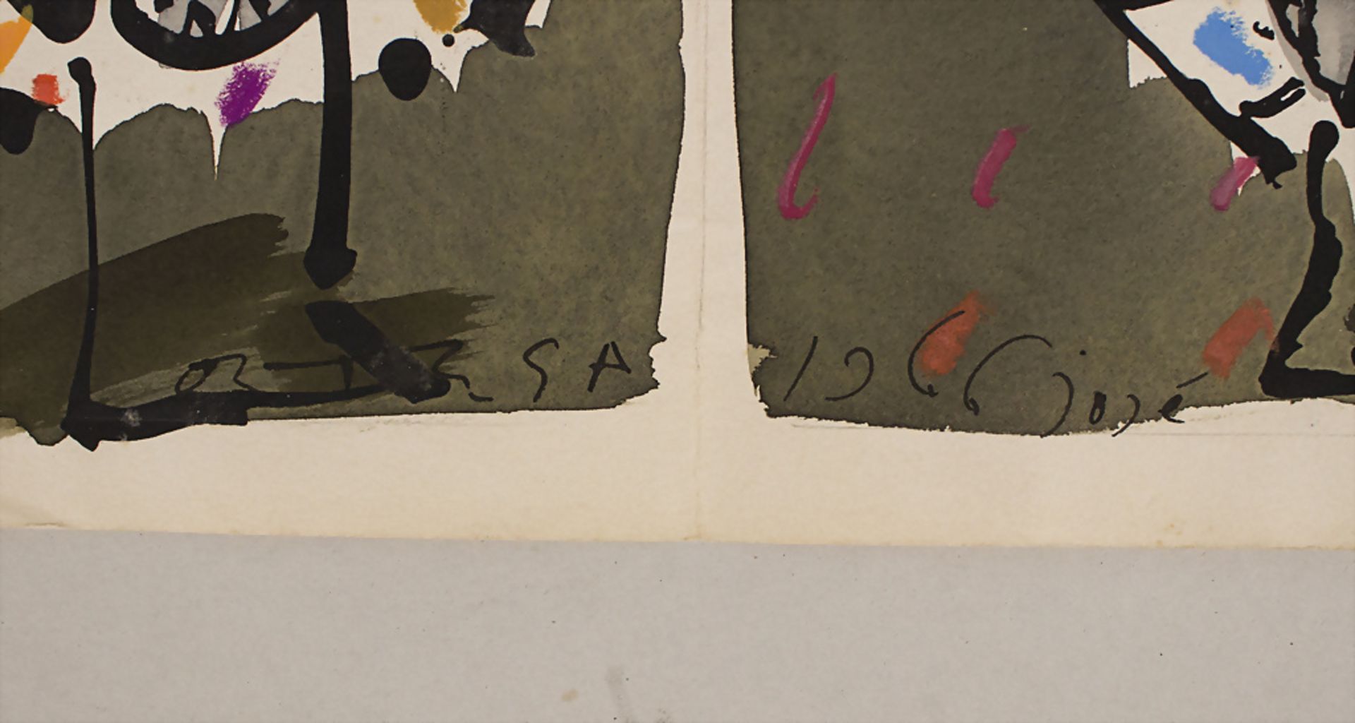 José Ortega (1921-1990), 'Rostros' / 'Faces', 1966 - Image 2 of 2