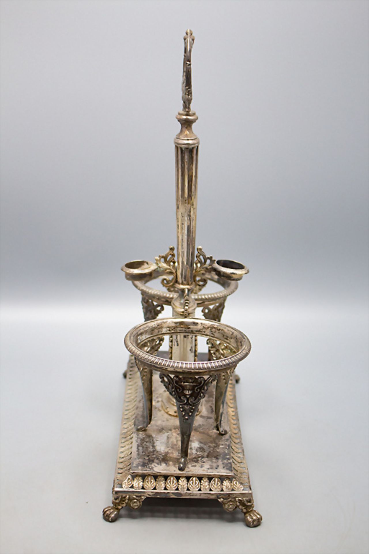 Essig und Öl Menage / Huiliere / A silver oil and vinegar cruet set, Venedig / Venice, um 1810 - Image 4 of 9